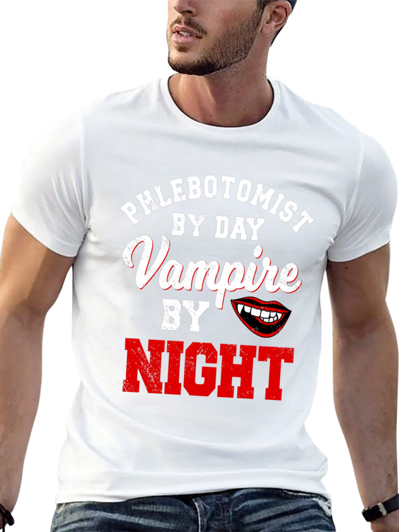 Phlebotomist By Day Vampire By Night Black T-Shirt