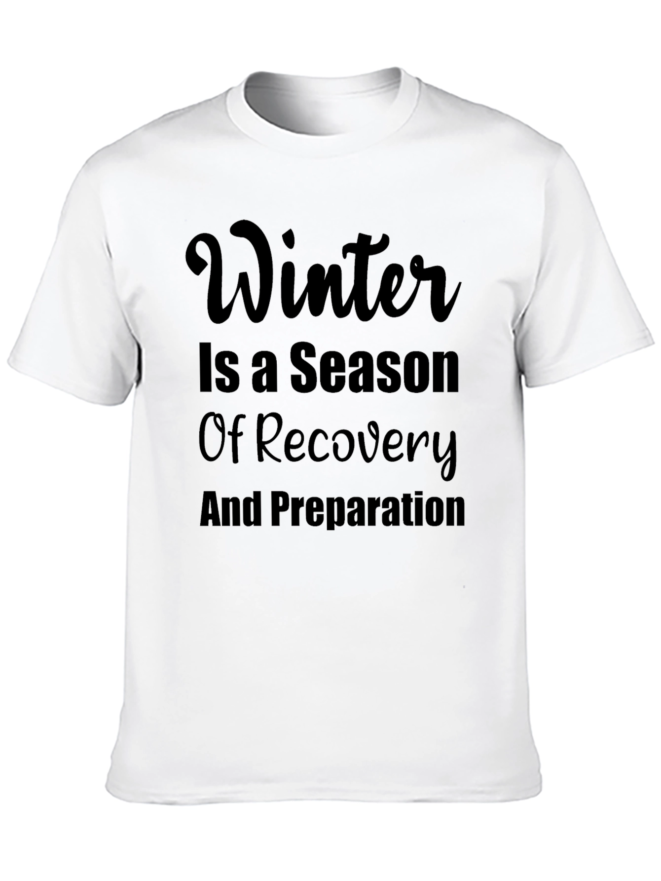 Winter Recovery & Preparation Black T-Shirt