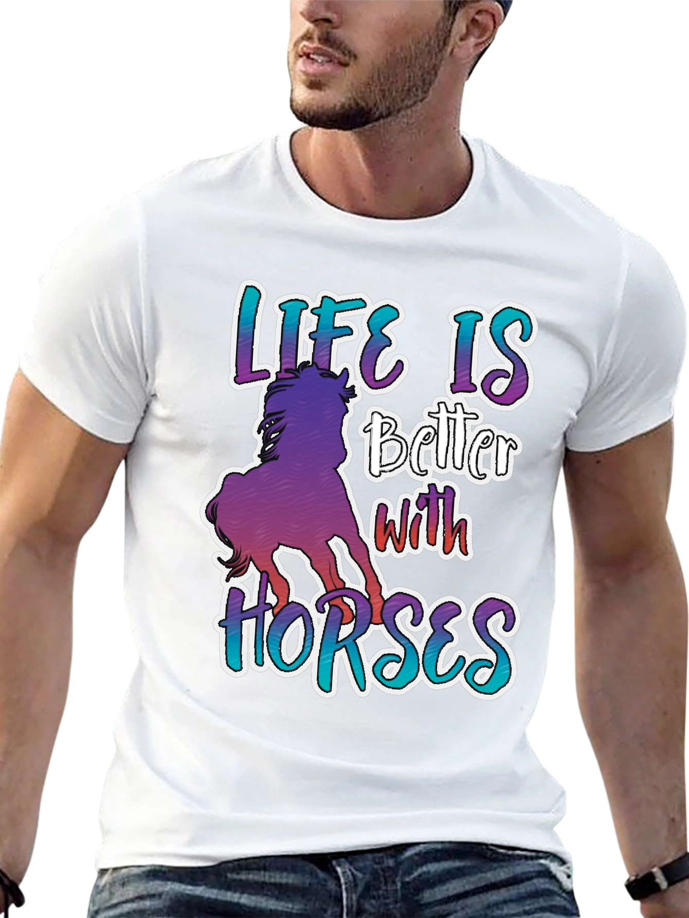 Life is Better with Horses Graphic T-Shirt