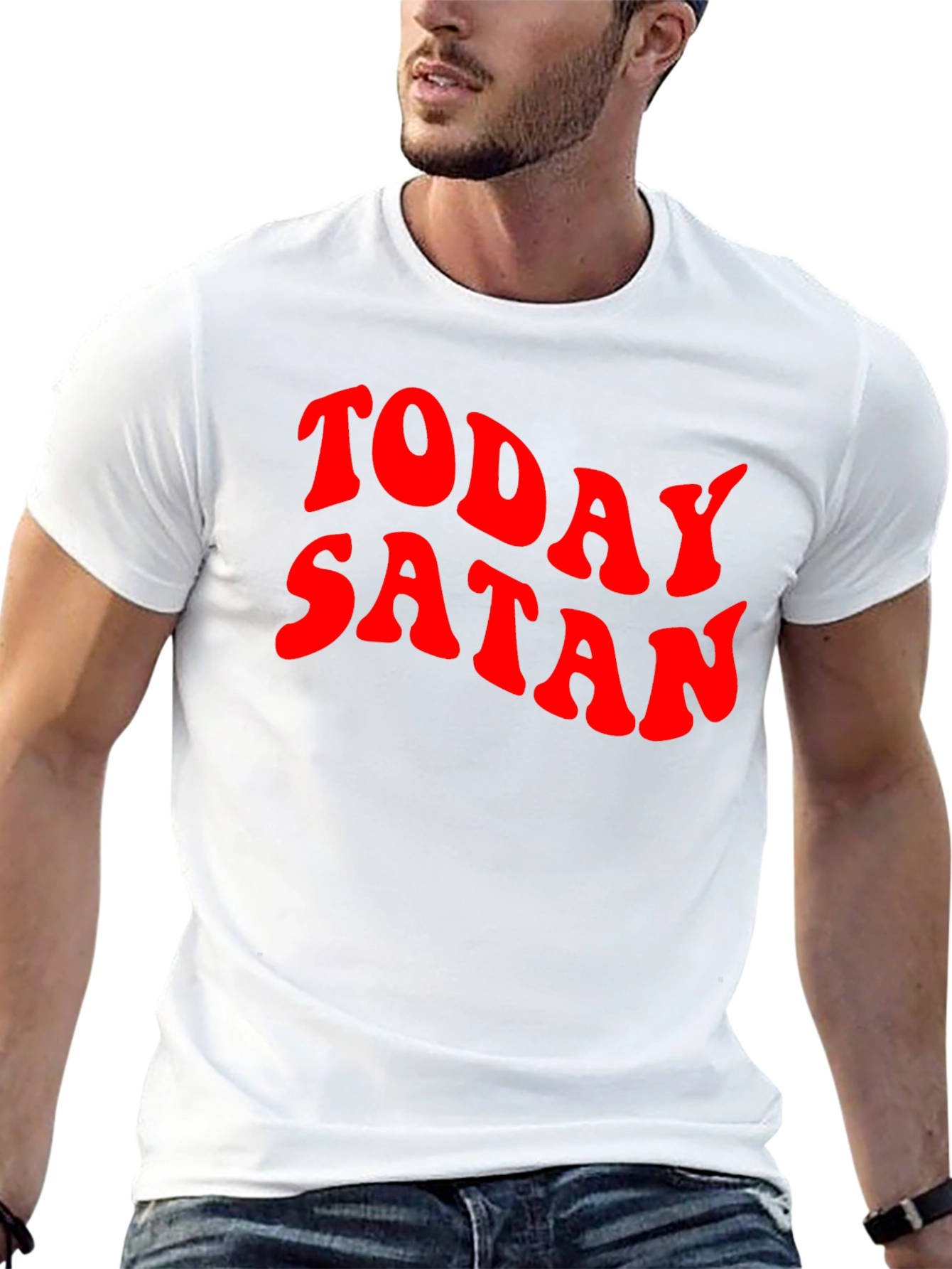 Today Satan Graphic Tee - Black Cotton T-Shirt