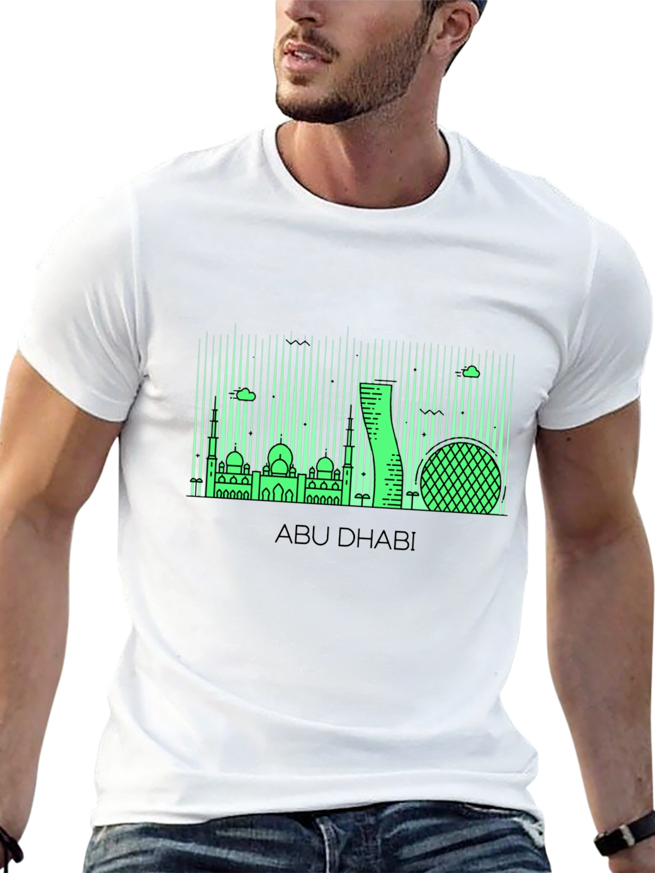 Abu Dhabi Skyline Graphic T-Shirt