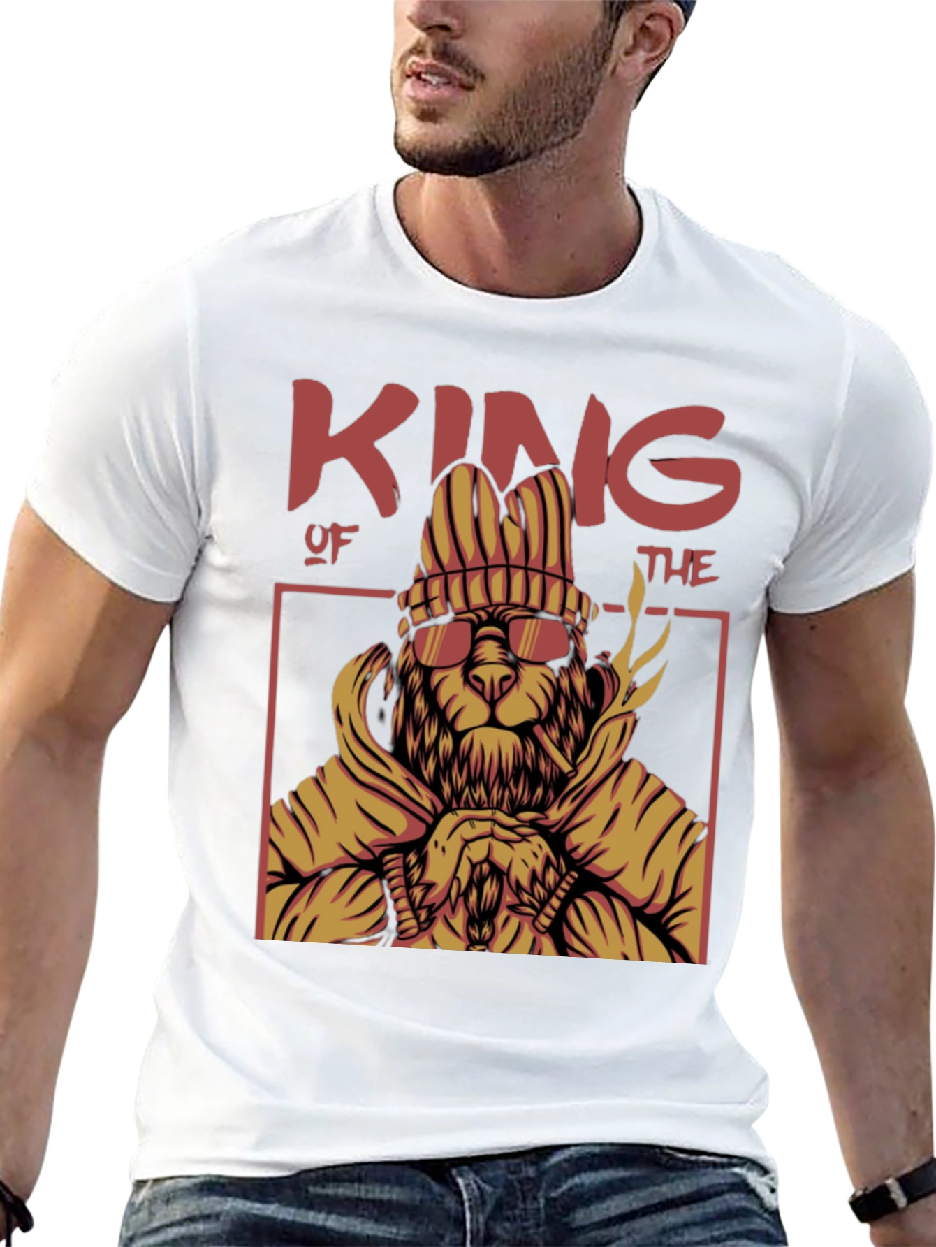 King Lion Graphic T-Shirt - Black