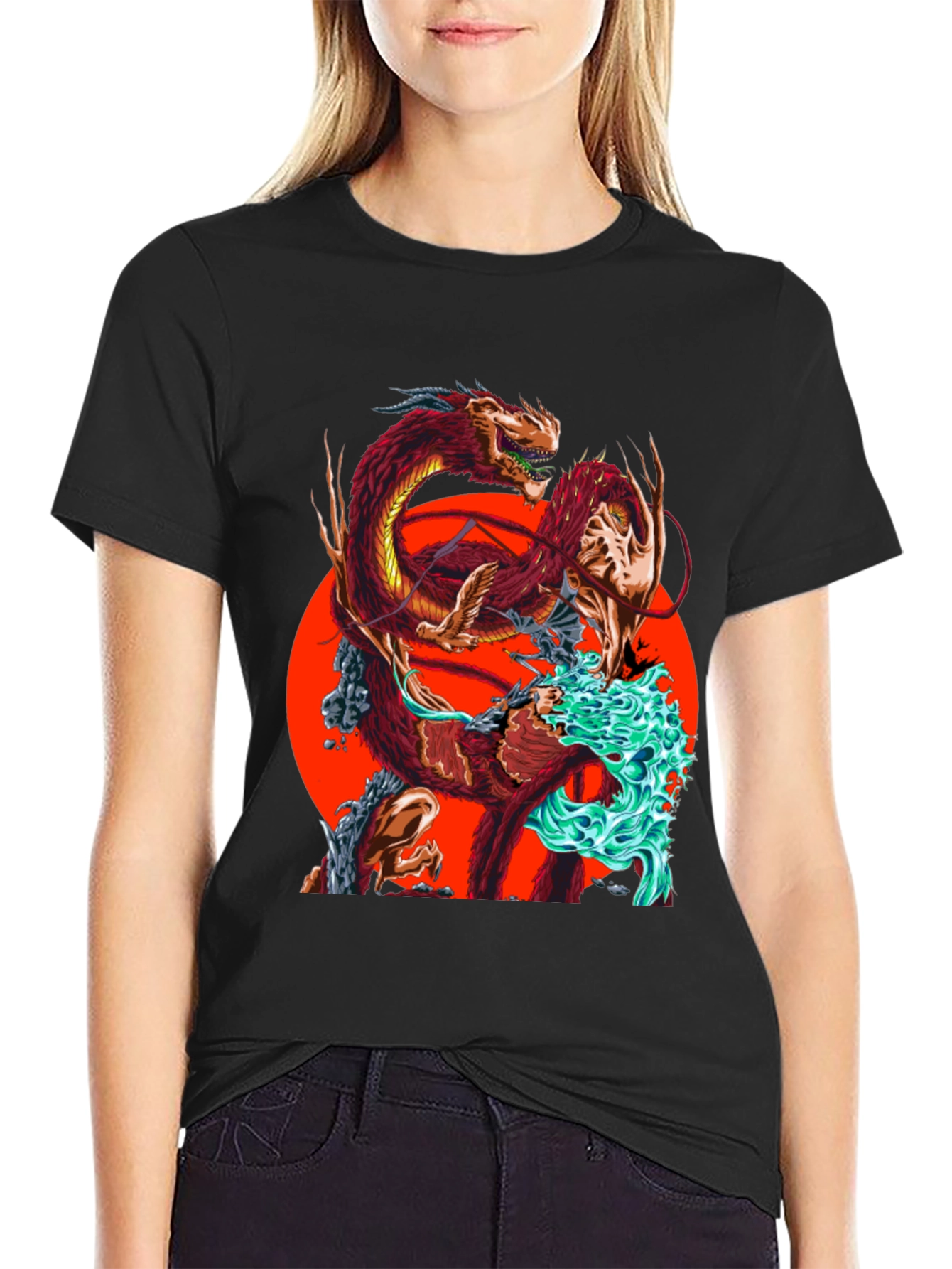 Dragon Graphic Print T-Shirt - Fantasy Tee