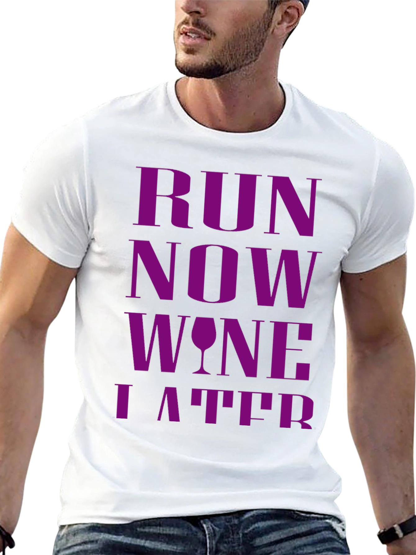Run Now Wine Later Graphic T-Shirt
