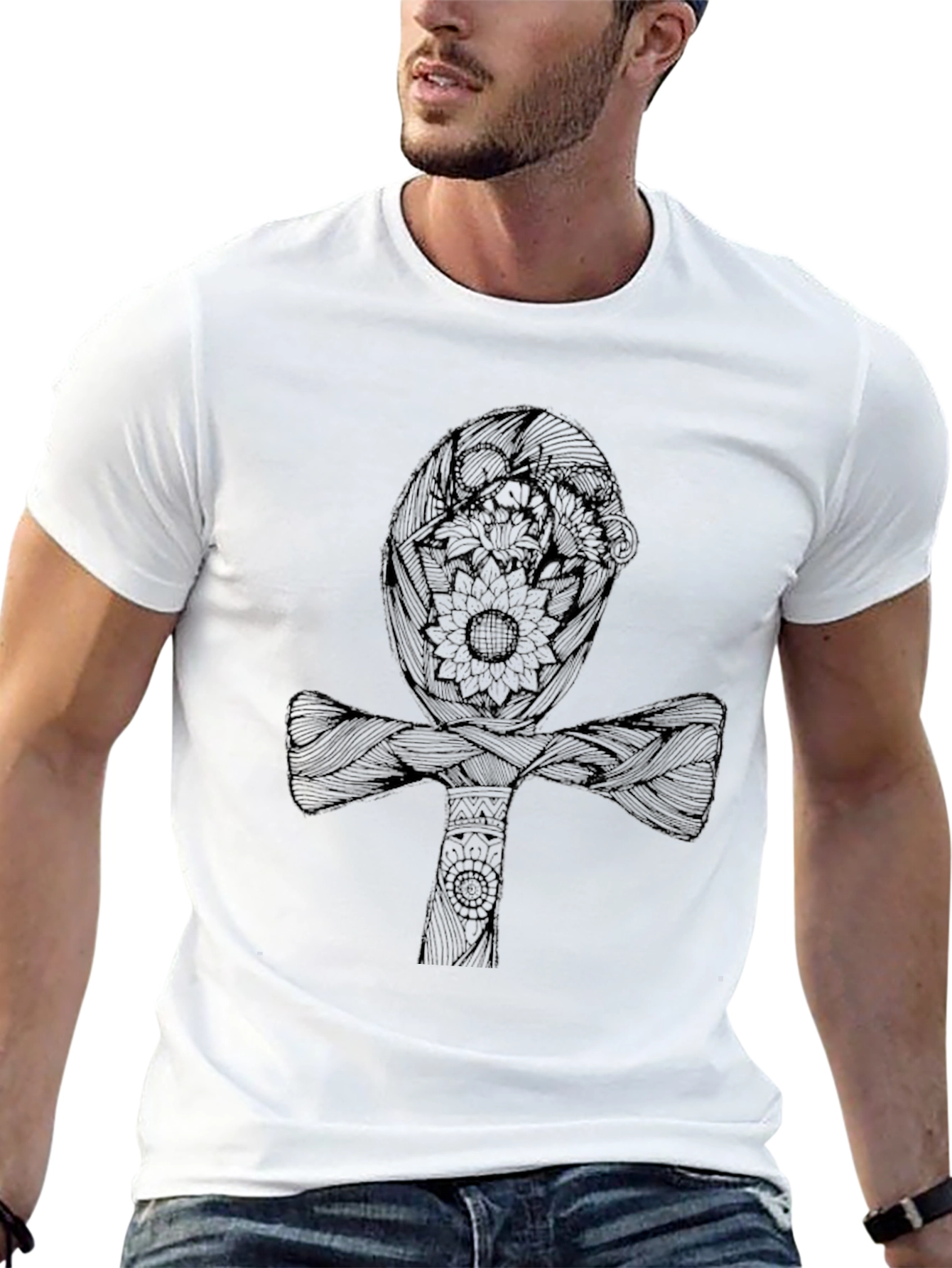 Ankh Graphic Black T-Shirt