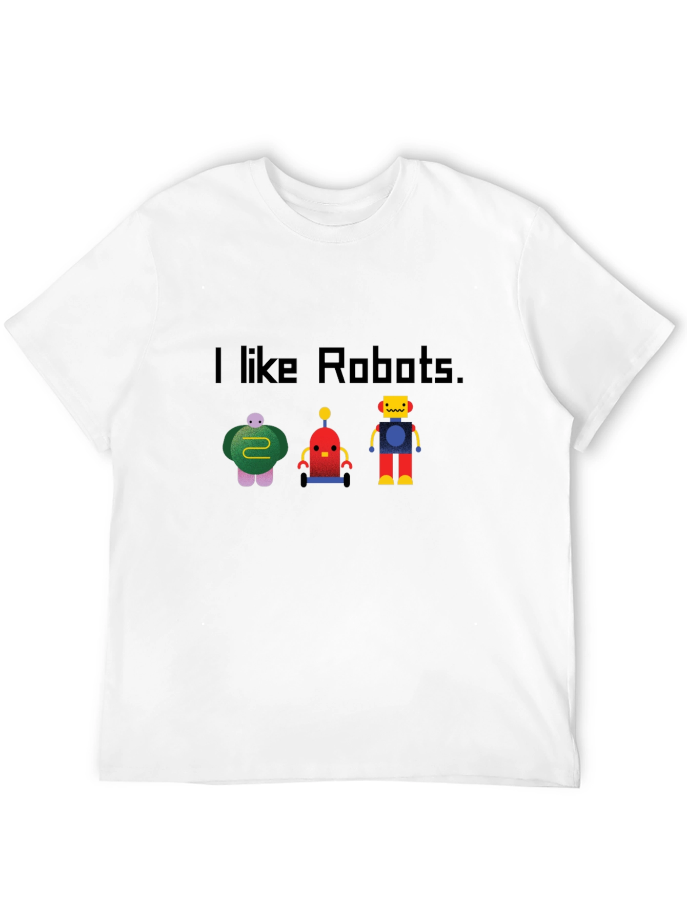 I Like Robots Black Graphic Tee