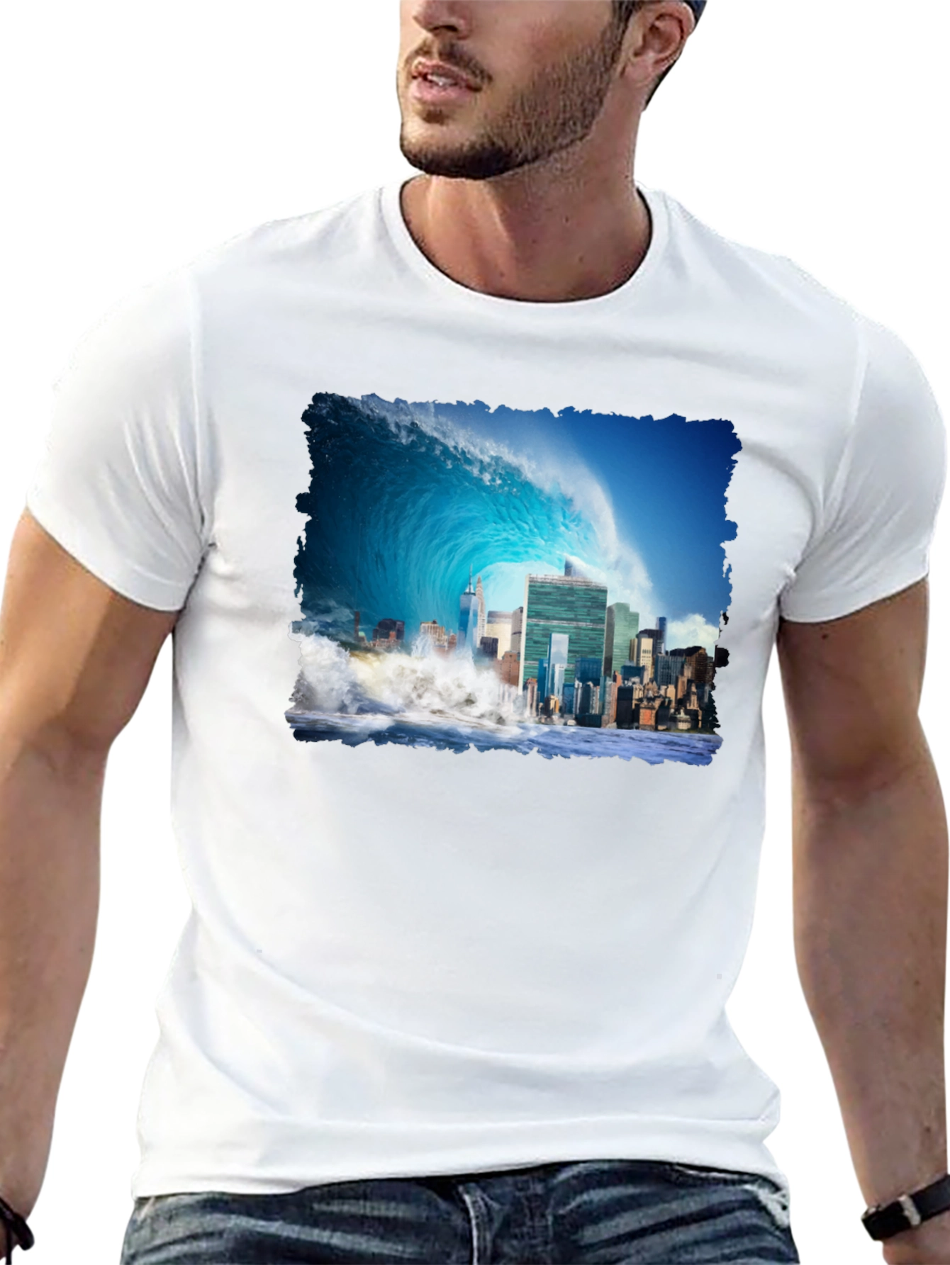 Tsunami Cityscape Graphic Tee