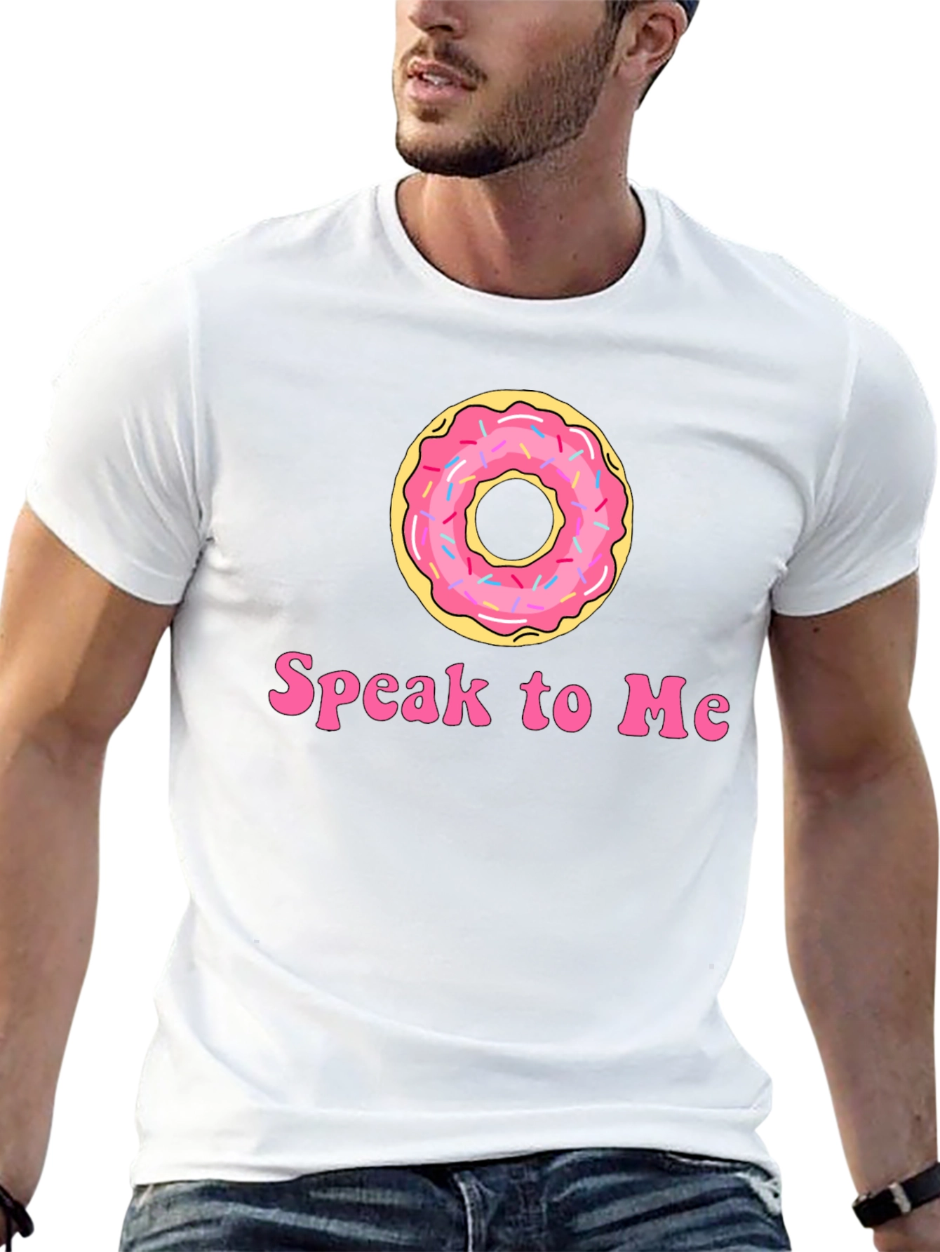 Donut Speak To Me Black T-Shirt