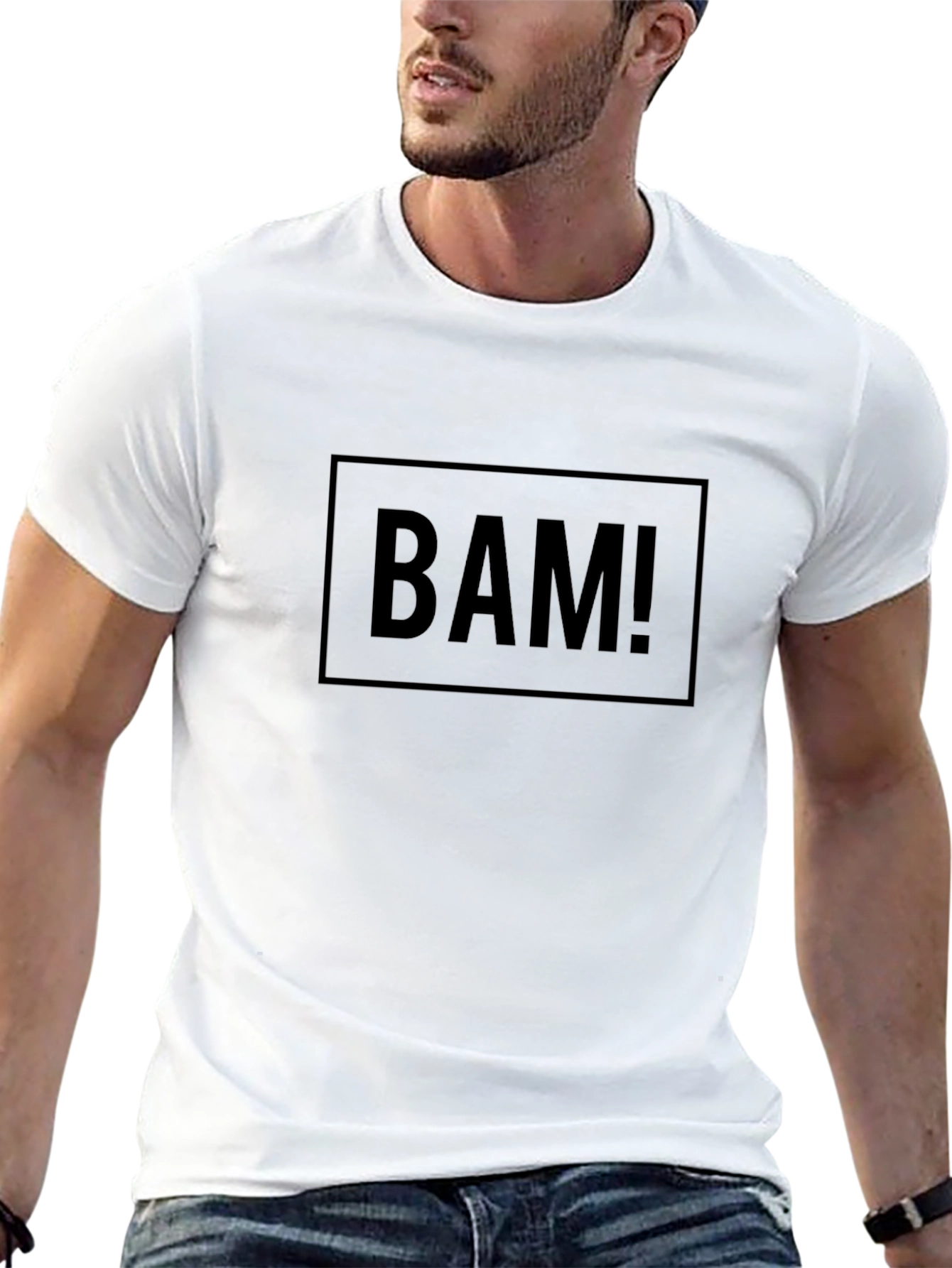 Black BAM! Graphic Tee - Bold Statement Shirt