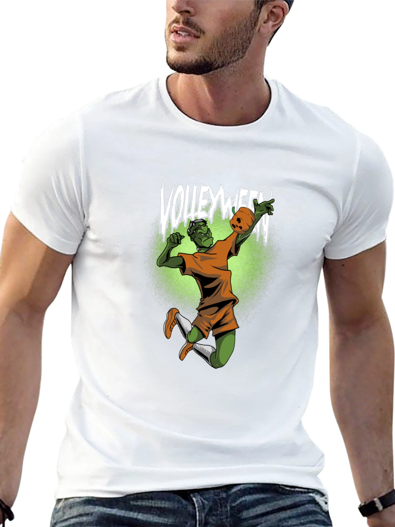 Volleyween Zombie Volleyball Player T-Shirt