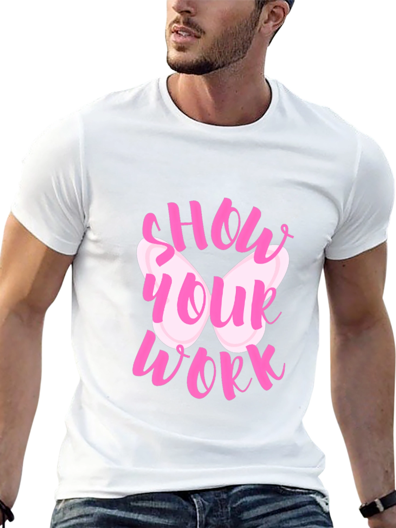 Show Your Work Pink Butterfly T-Shirt