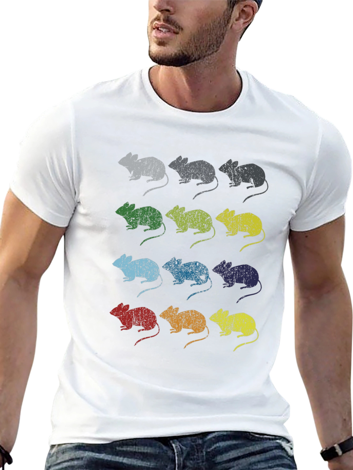 Retro Mouse Graphic T-Shirt - Unisex Black Tee