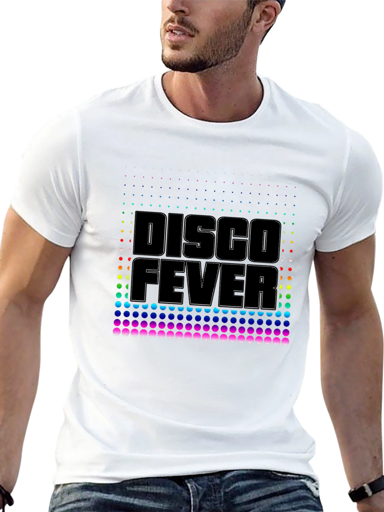 Disco Fever Black T-Shirt Retro Party