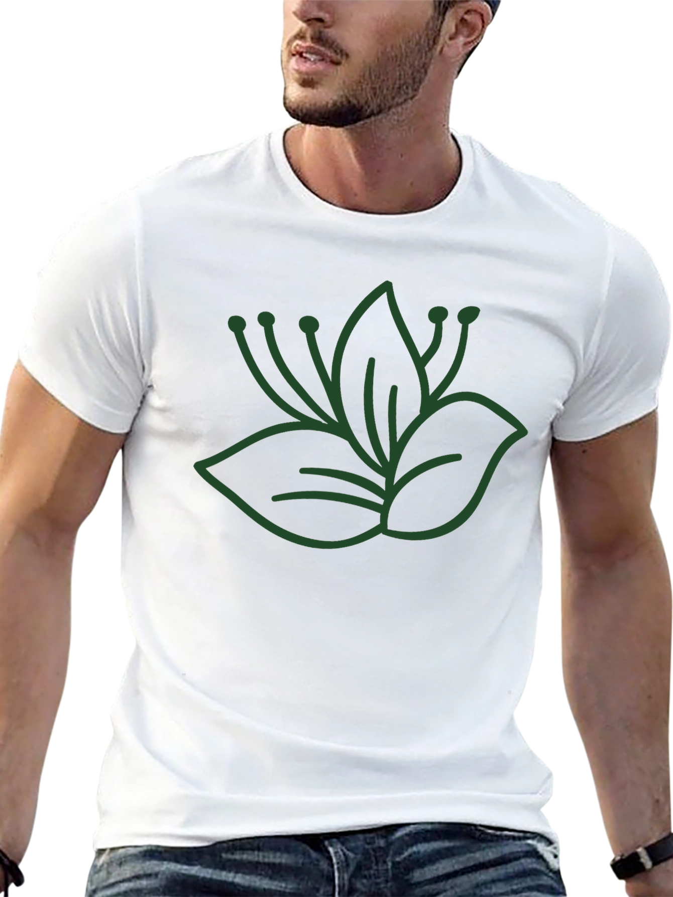 Botanical Graphic Black T-Shirt