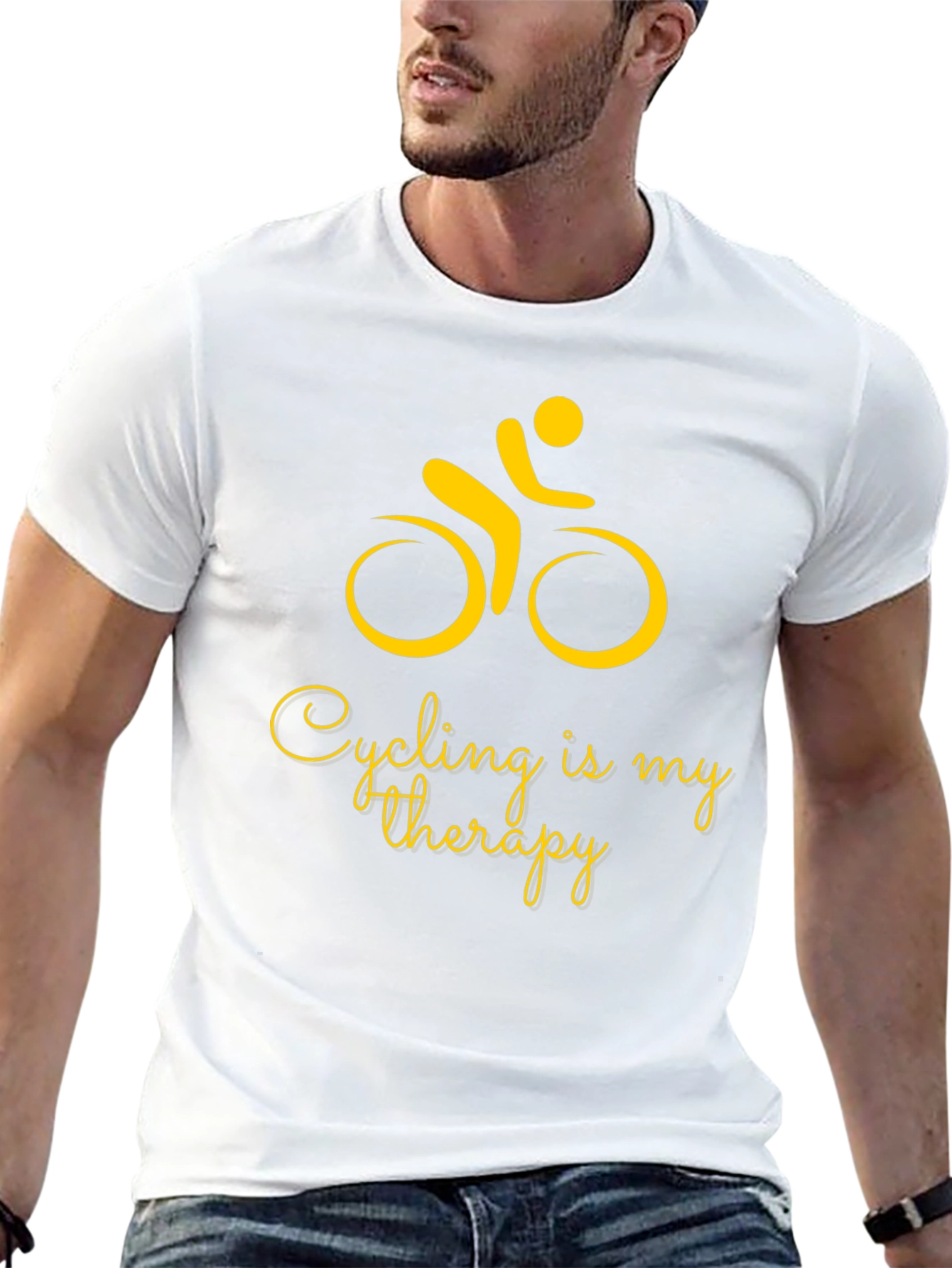 Cycling is My Therapy Graphic Tee