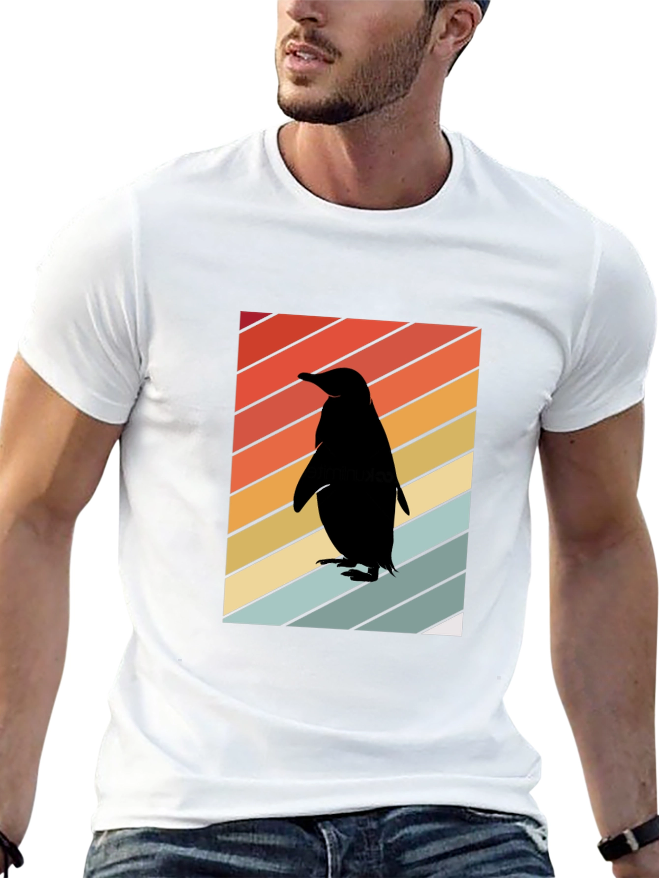 Retro Penguin Silhouette T-Shirt
