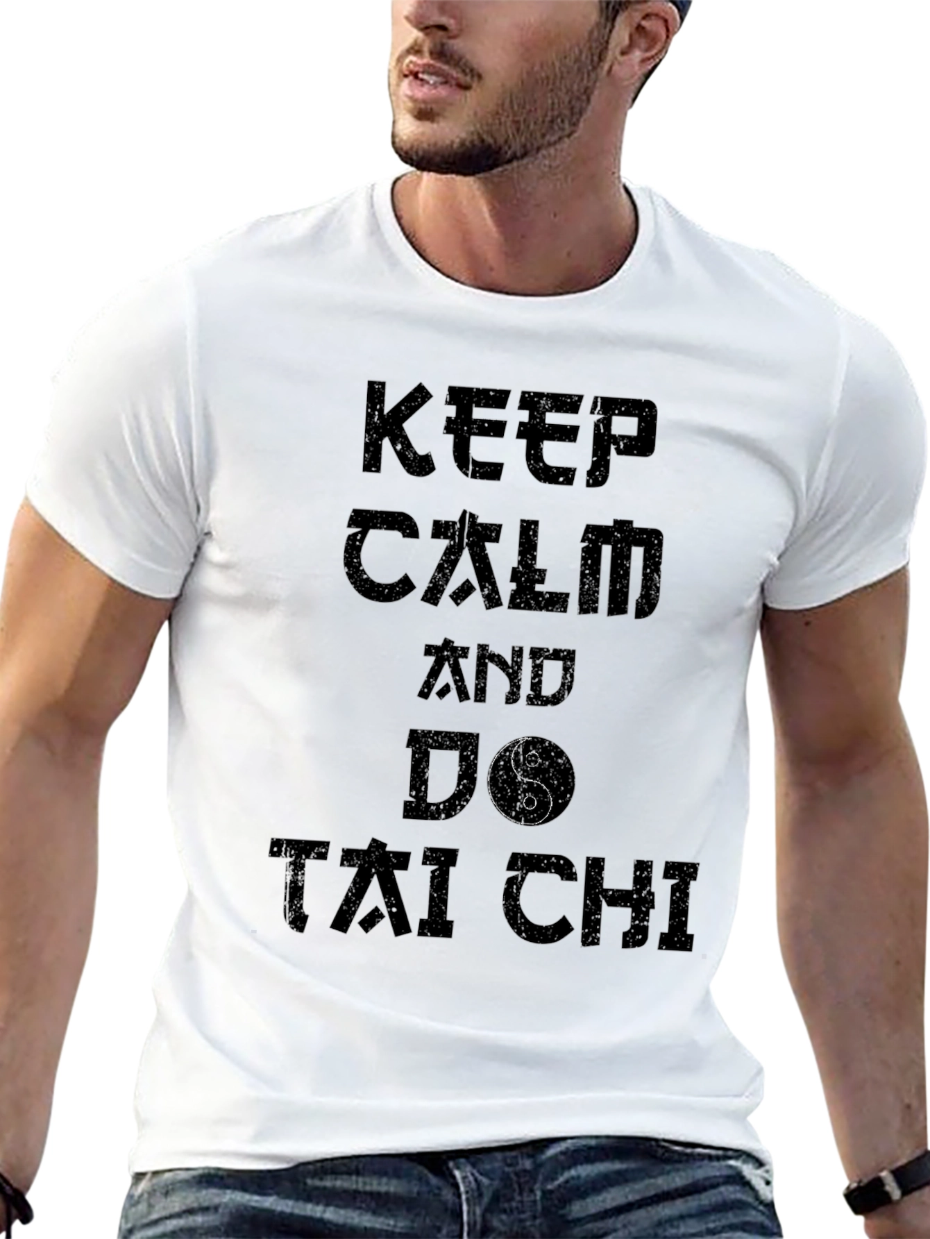 Keep Calm and Do Tai Chi Black T-Shirt