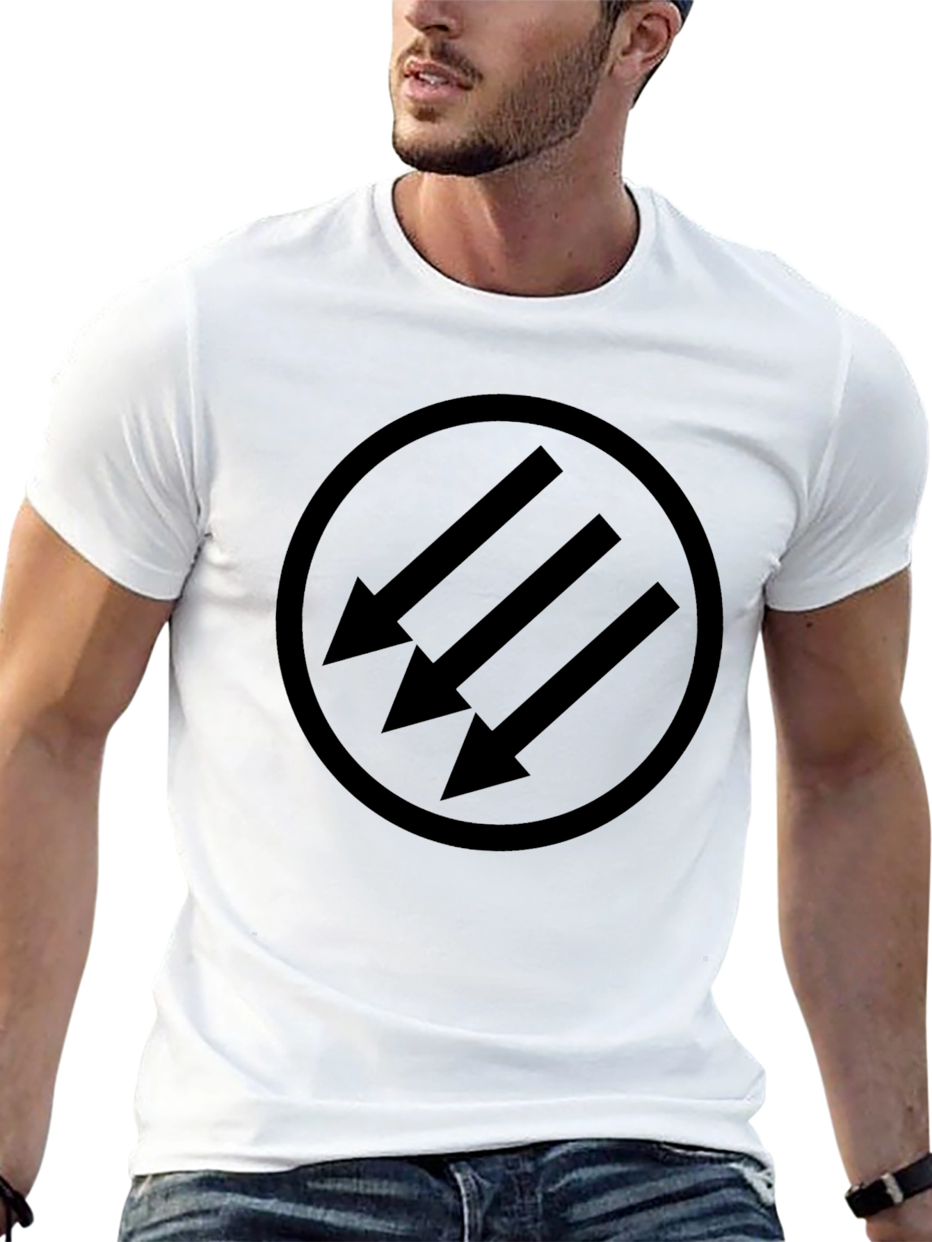 Antifascist Symbol Tee - Circle Arrow Design
