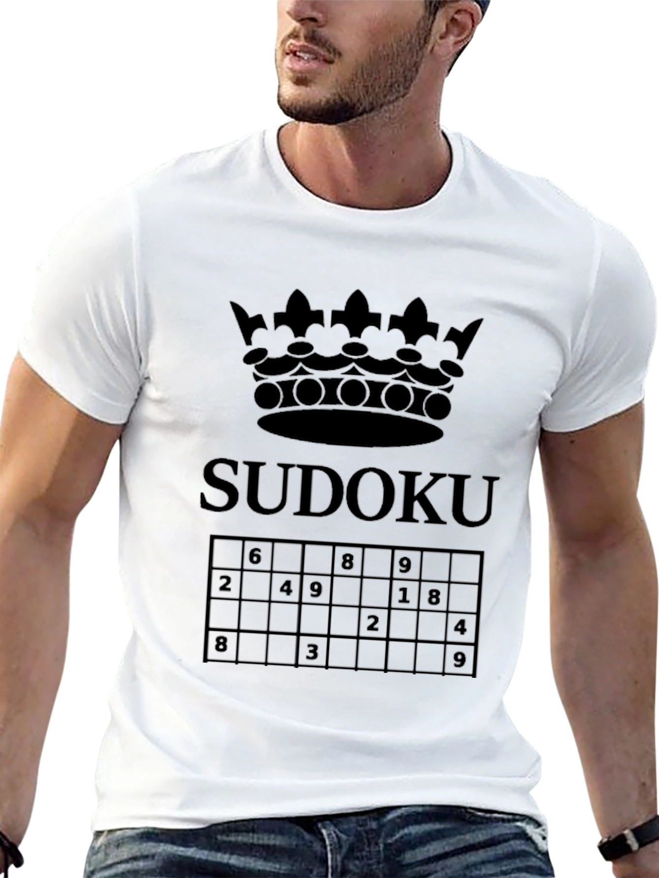 Sudoku Crown Graphic T-Shirt - Puzzle Game Tee