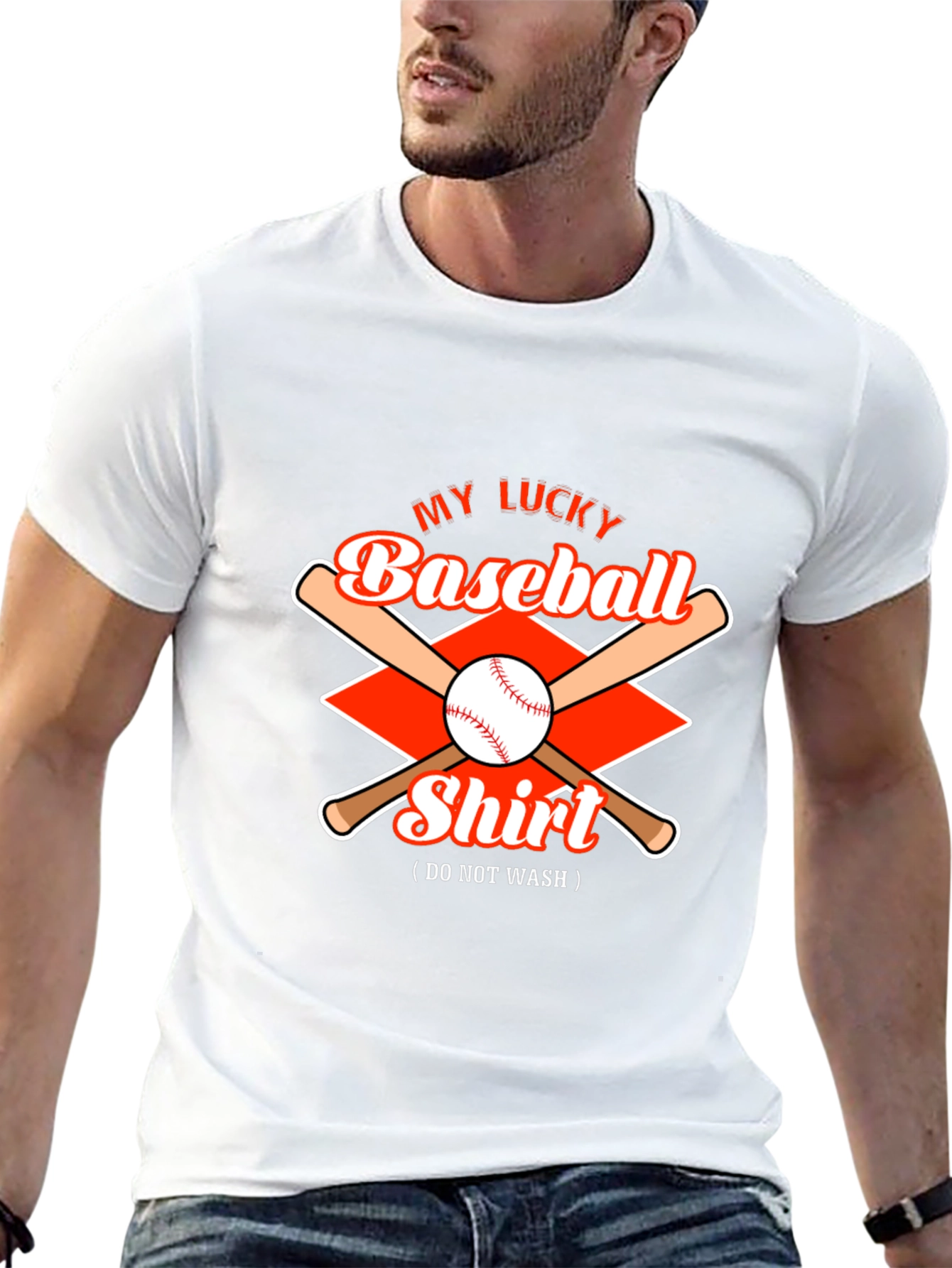 Lucky Baseball Shirt - Mens Black Graphic Tee