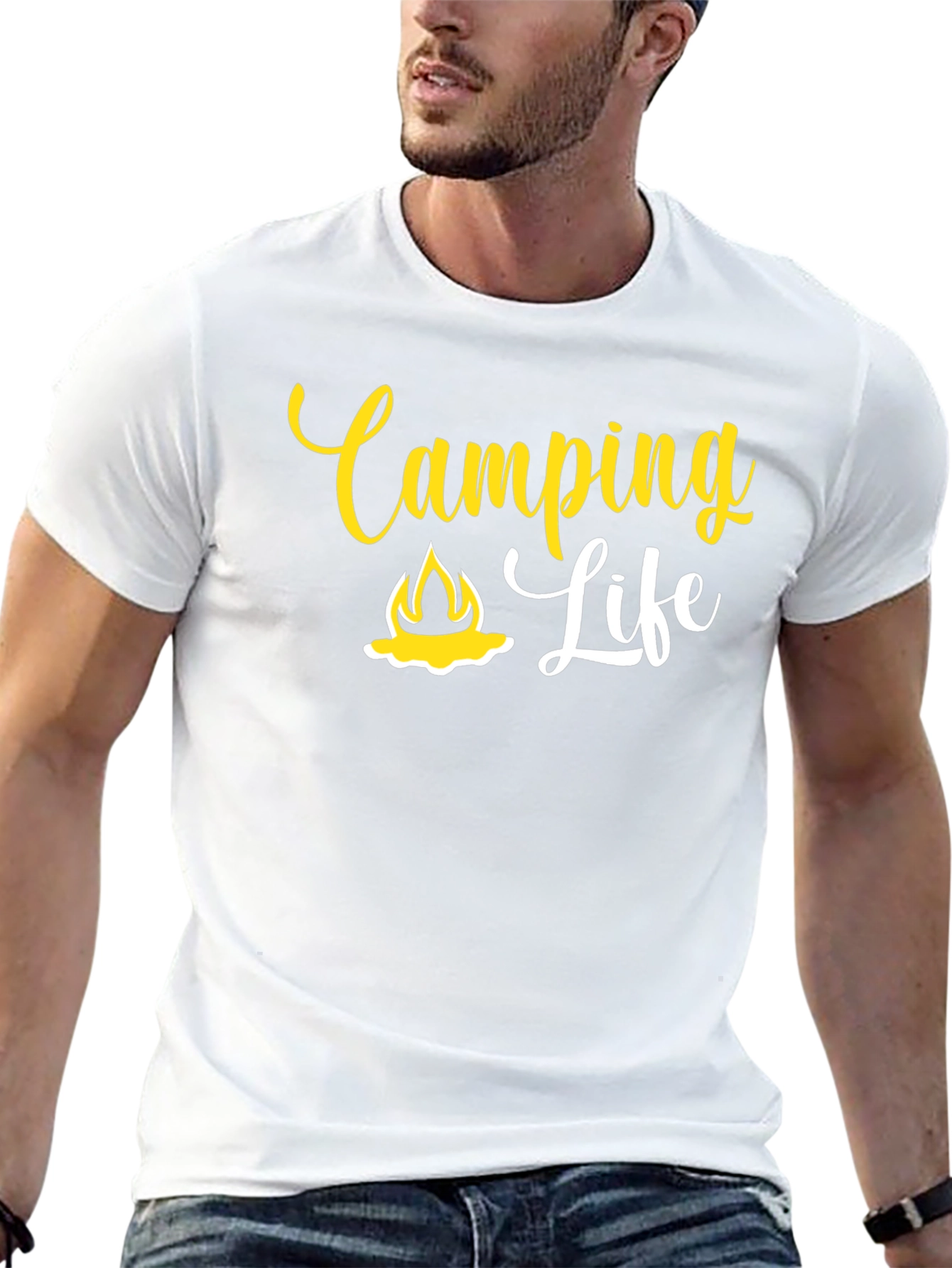 Camping Life Graphic T-Shirt - Black