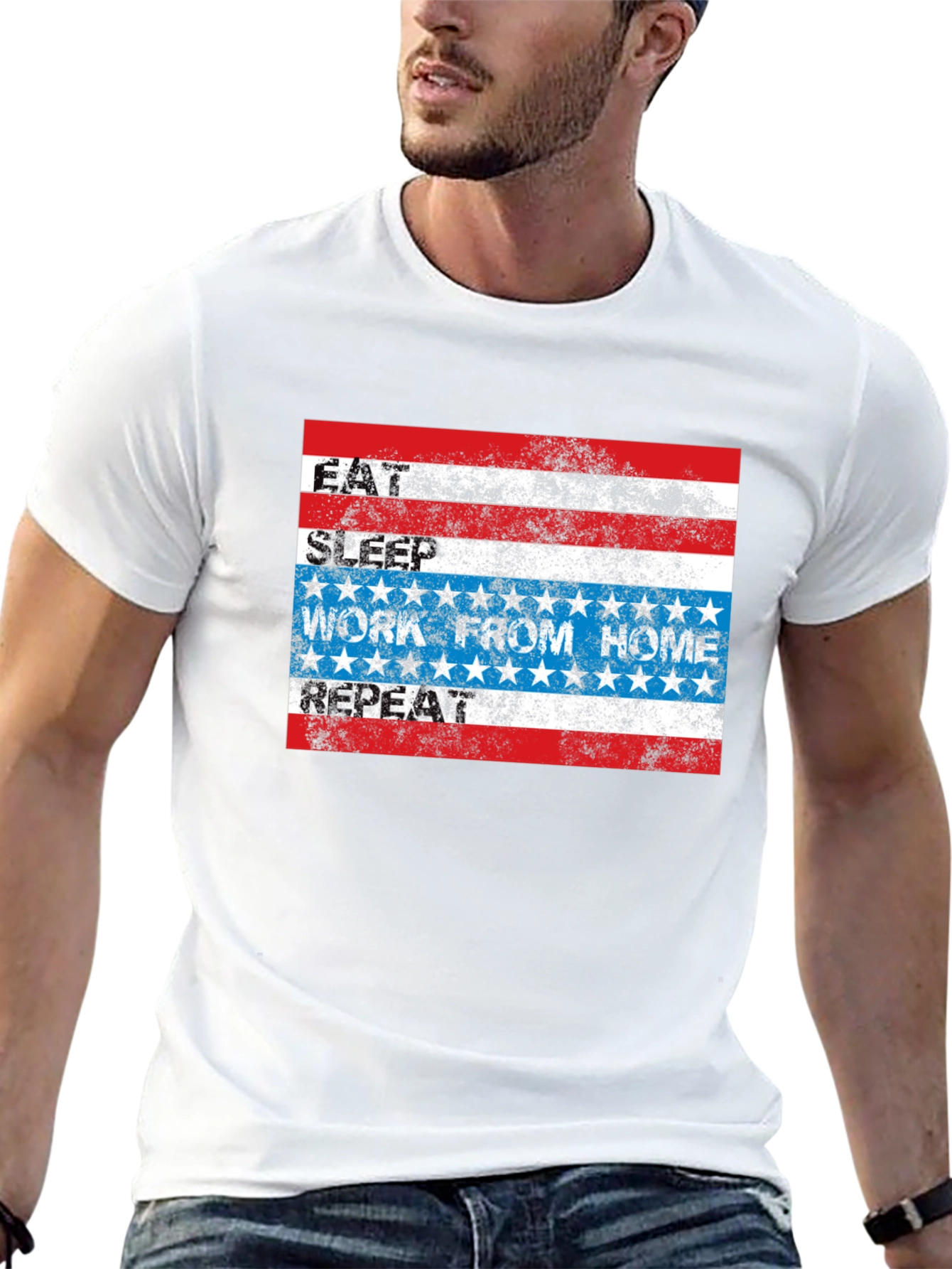 Eat Sleep Work From Home Repeat T-Shirt