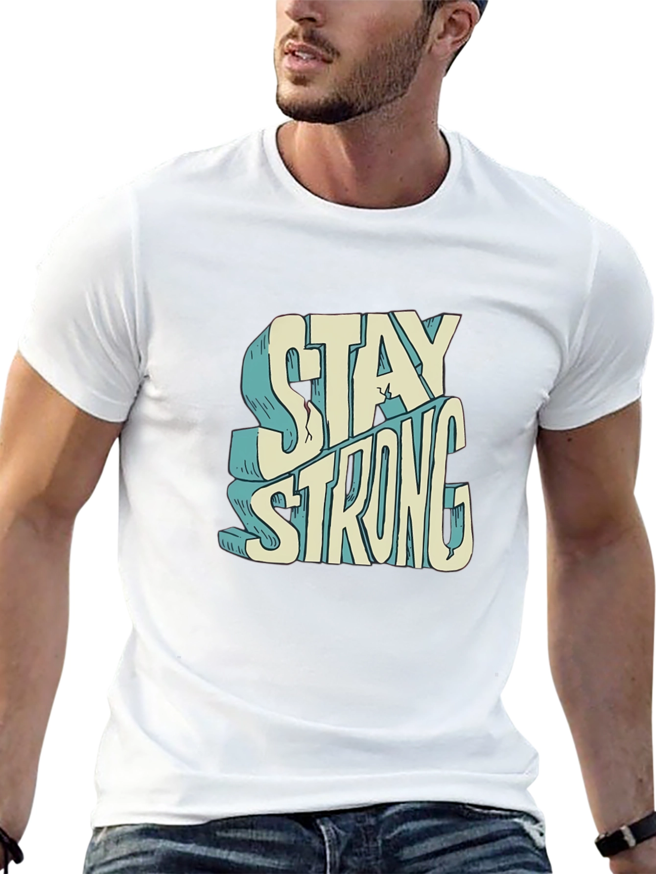 Stay Strong Graphic Tee - Black