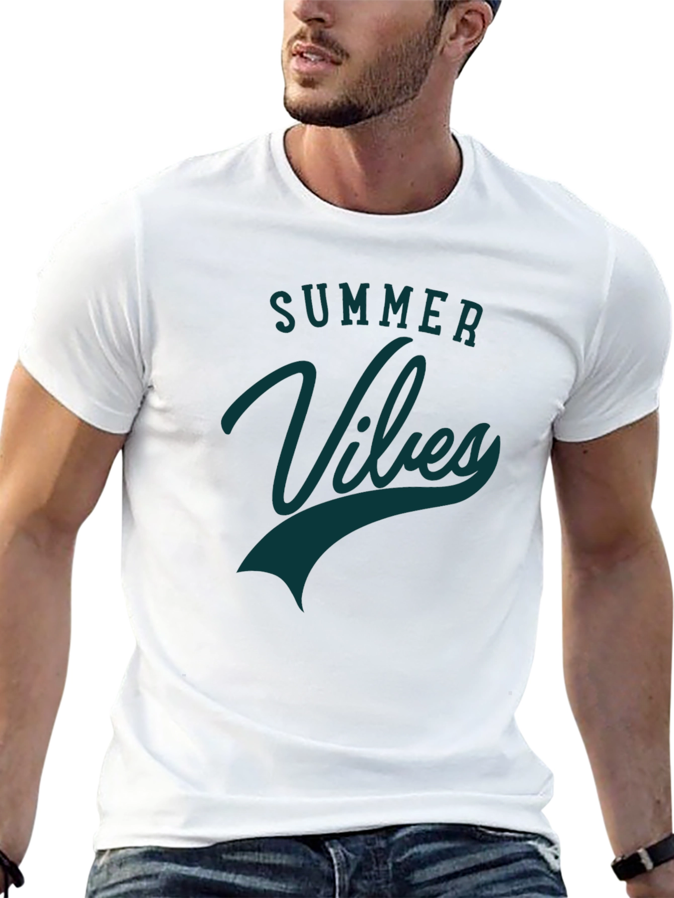 Summer Vibes Black Graphic Tee