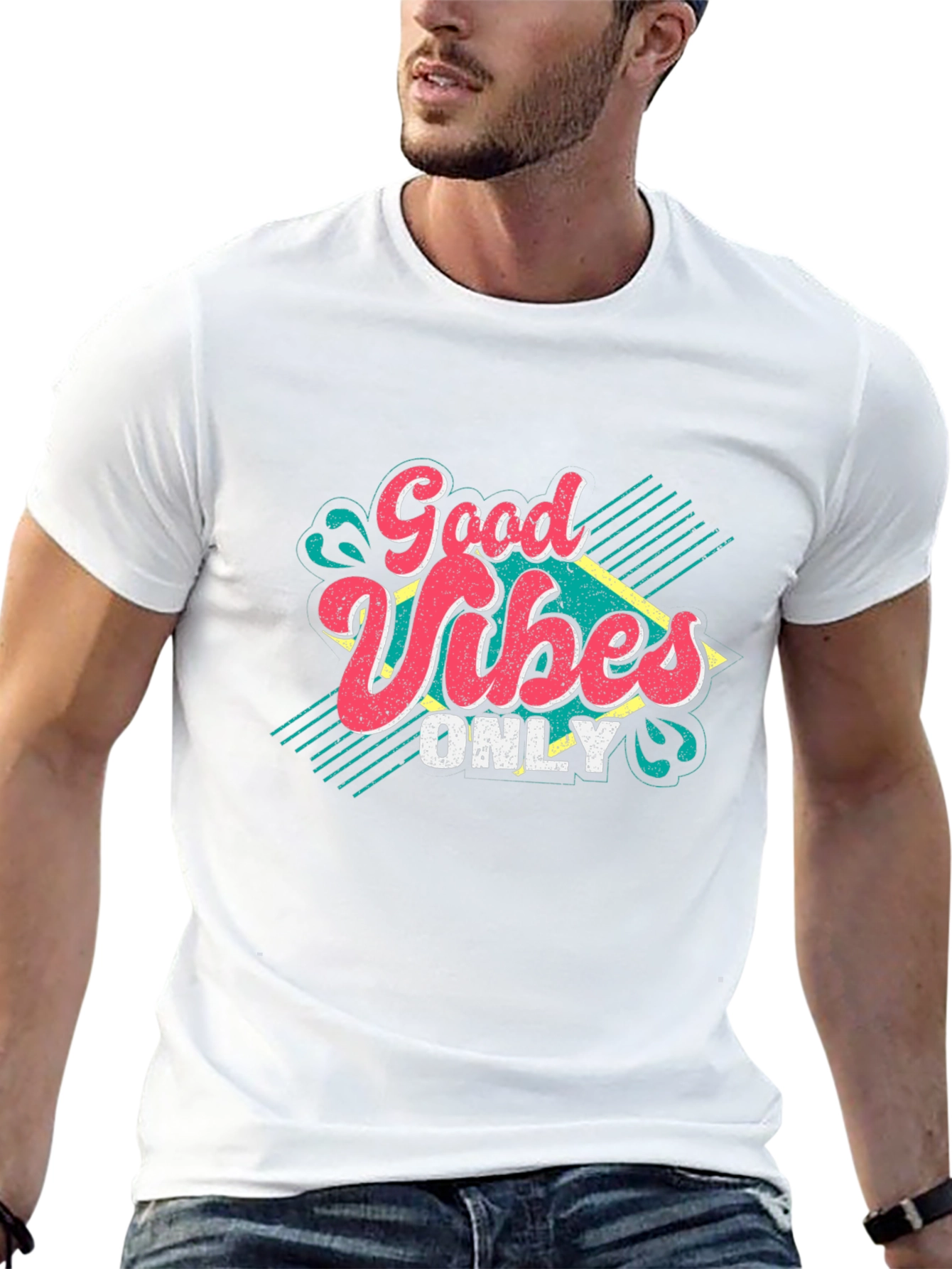 Good Vibes Only Graphic T-Shirt - Retro Style