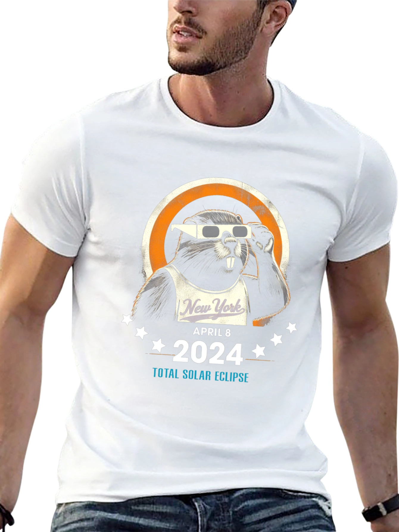 New York 2024 Total Solar Eclipse Beaver T-Shirt