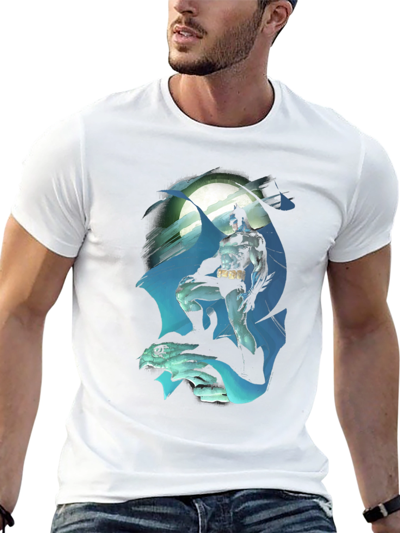 Batman Moon T-Shirt - Gotham Knight Tee