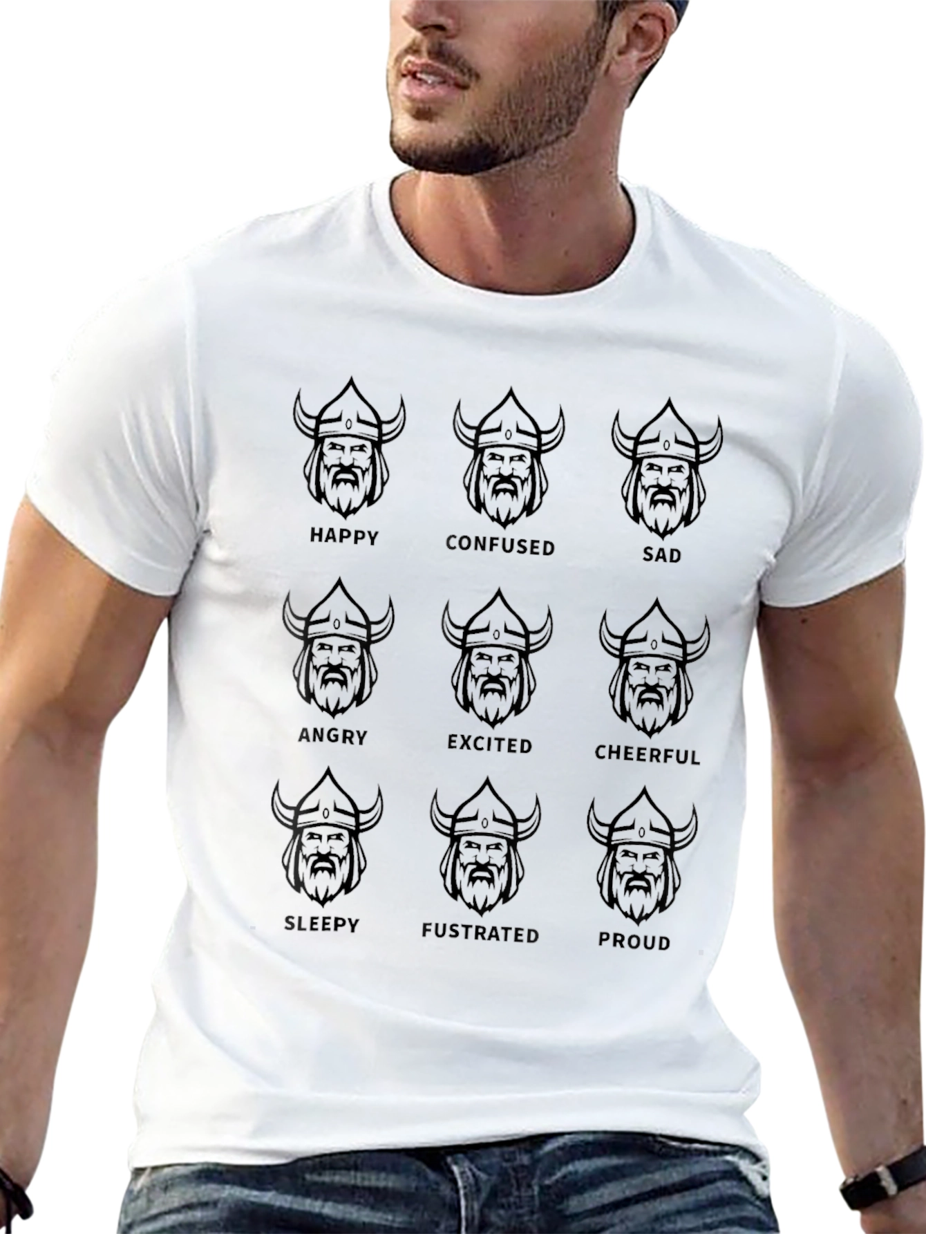 Viking Moods Black Graphic Tee - Express Yourself!