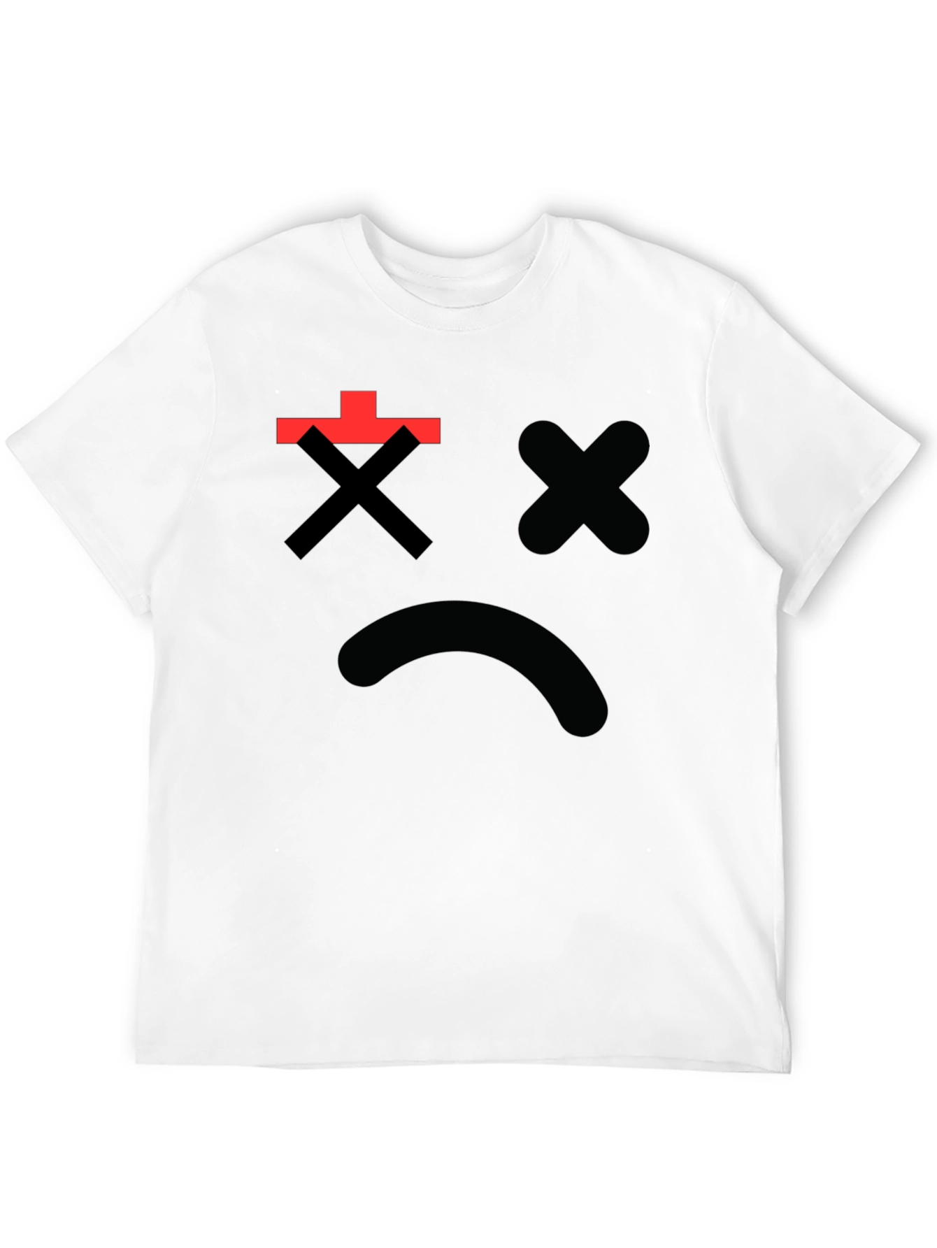 Sad Face Graphic Tee - Black T-Shirt