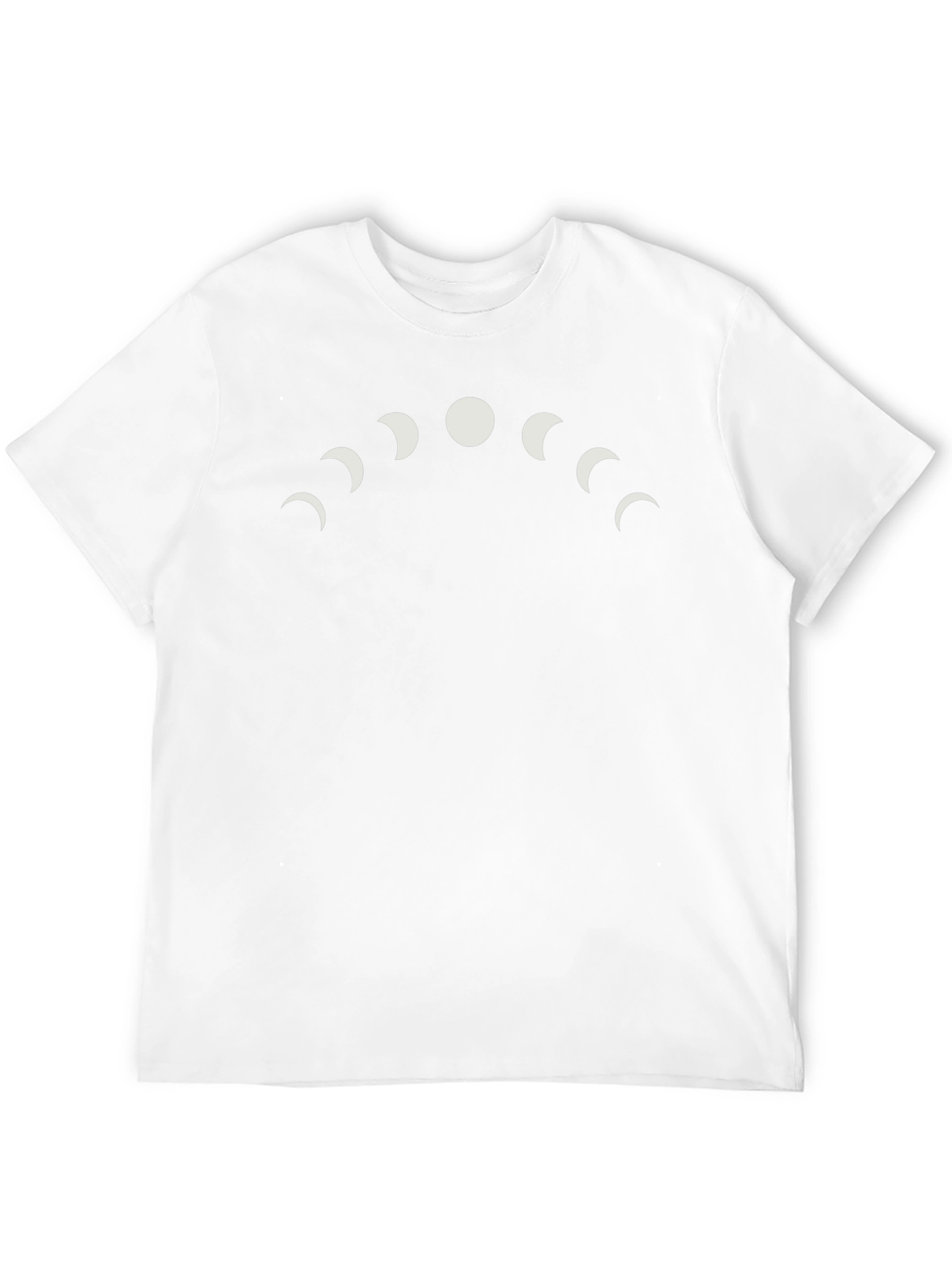 Lunar Phase Graphic Tee - Black Cotton T-Shirt