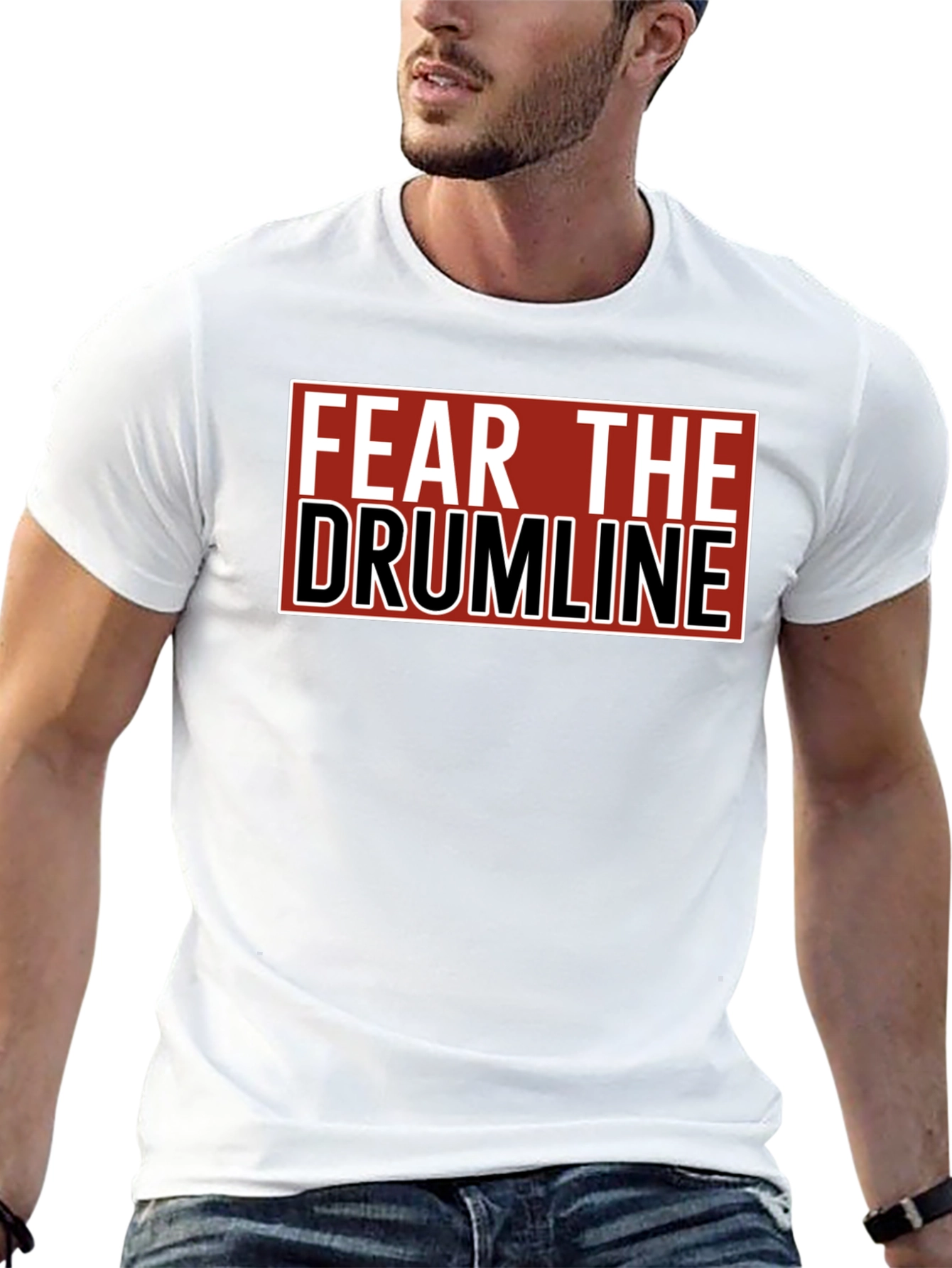 Fear The Drumline Black Graphic T-Shirt