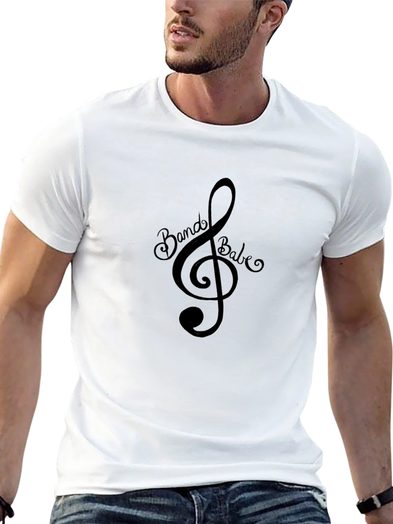 Band Babe Music Treble Clef Black T-Shirt