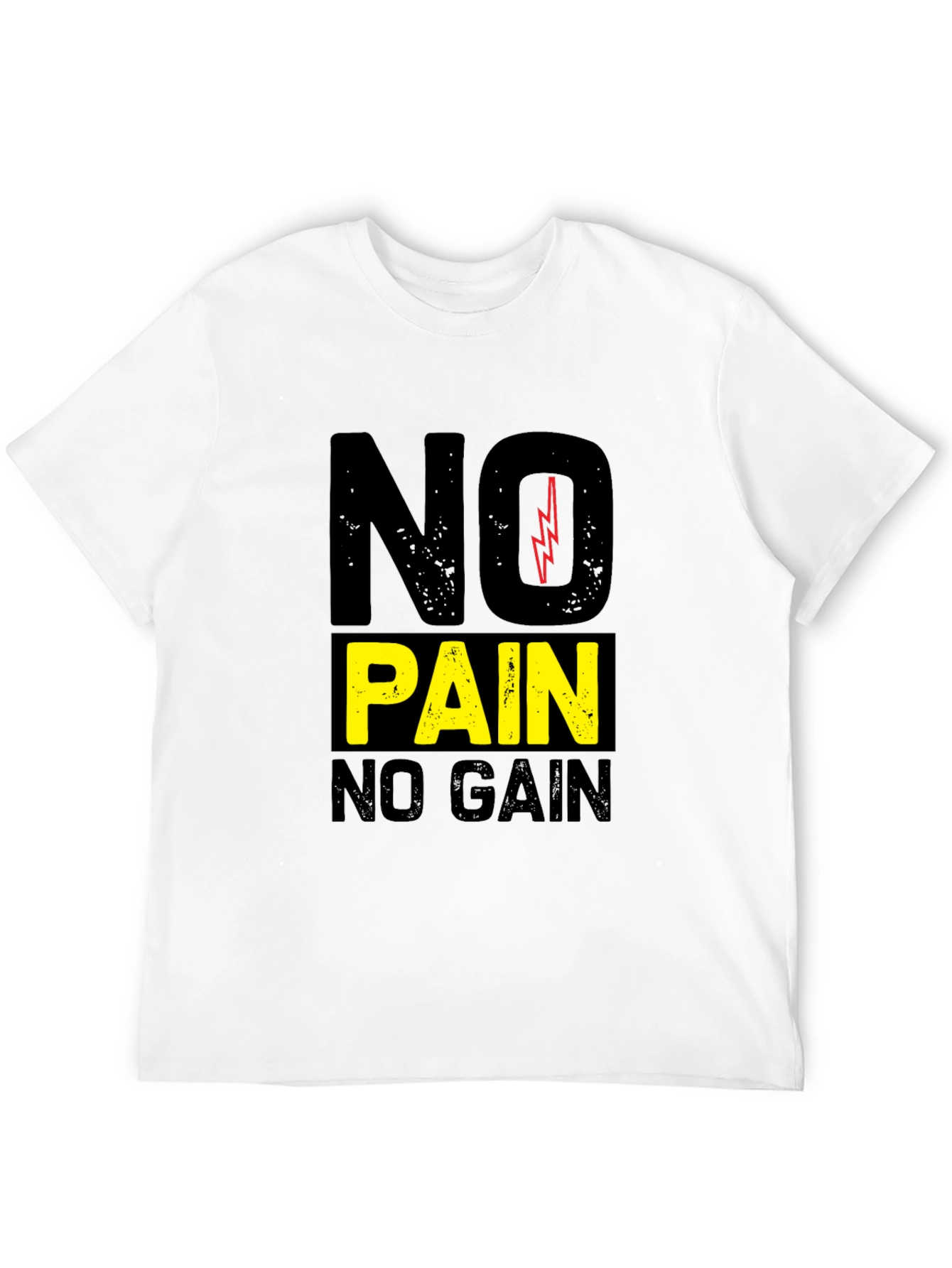 No Pain No Gain Black Graphic T-Shirt