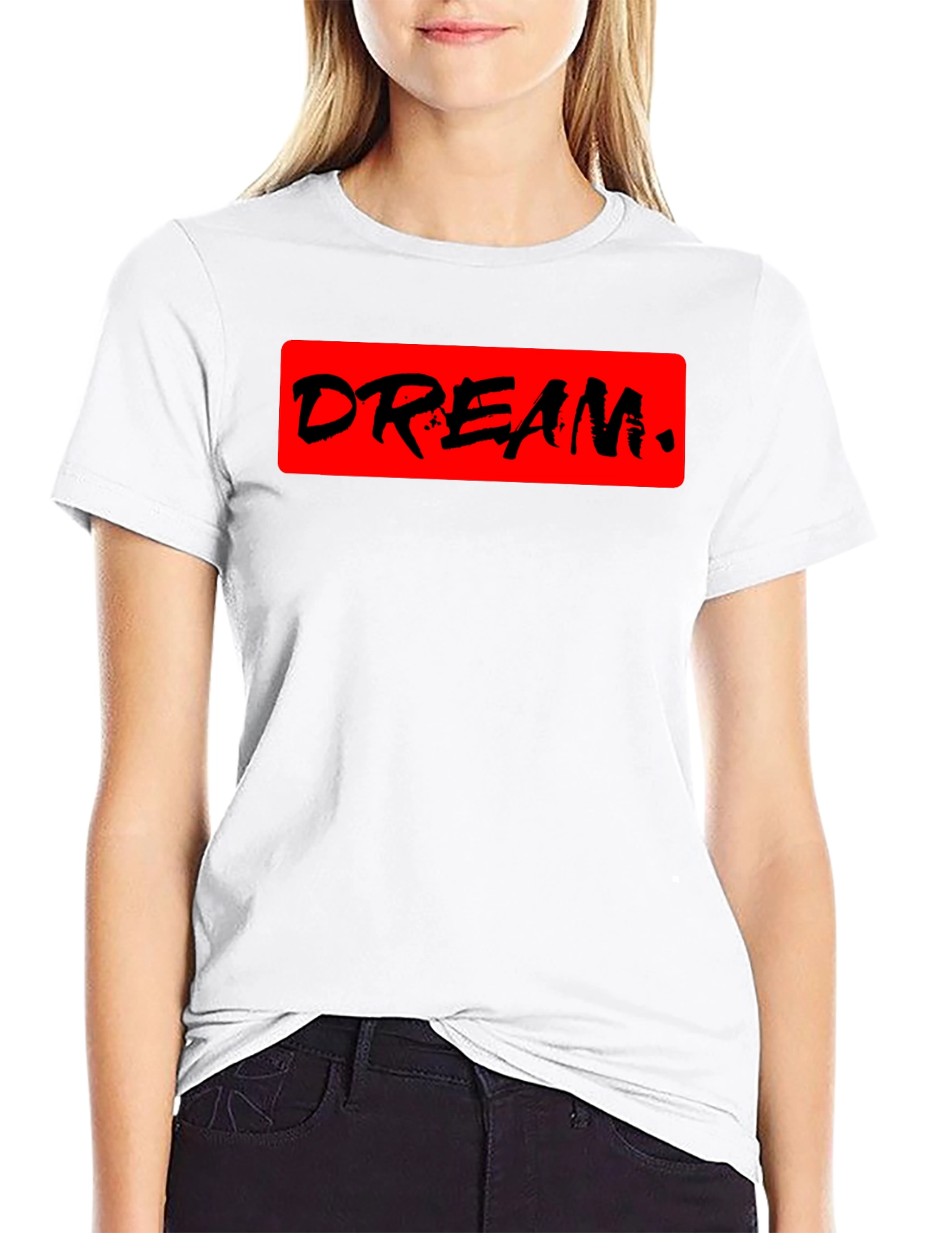 Dream Graphic Tee - Black Casual T-Shirt