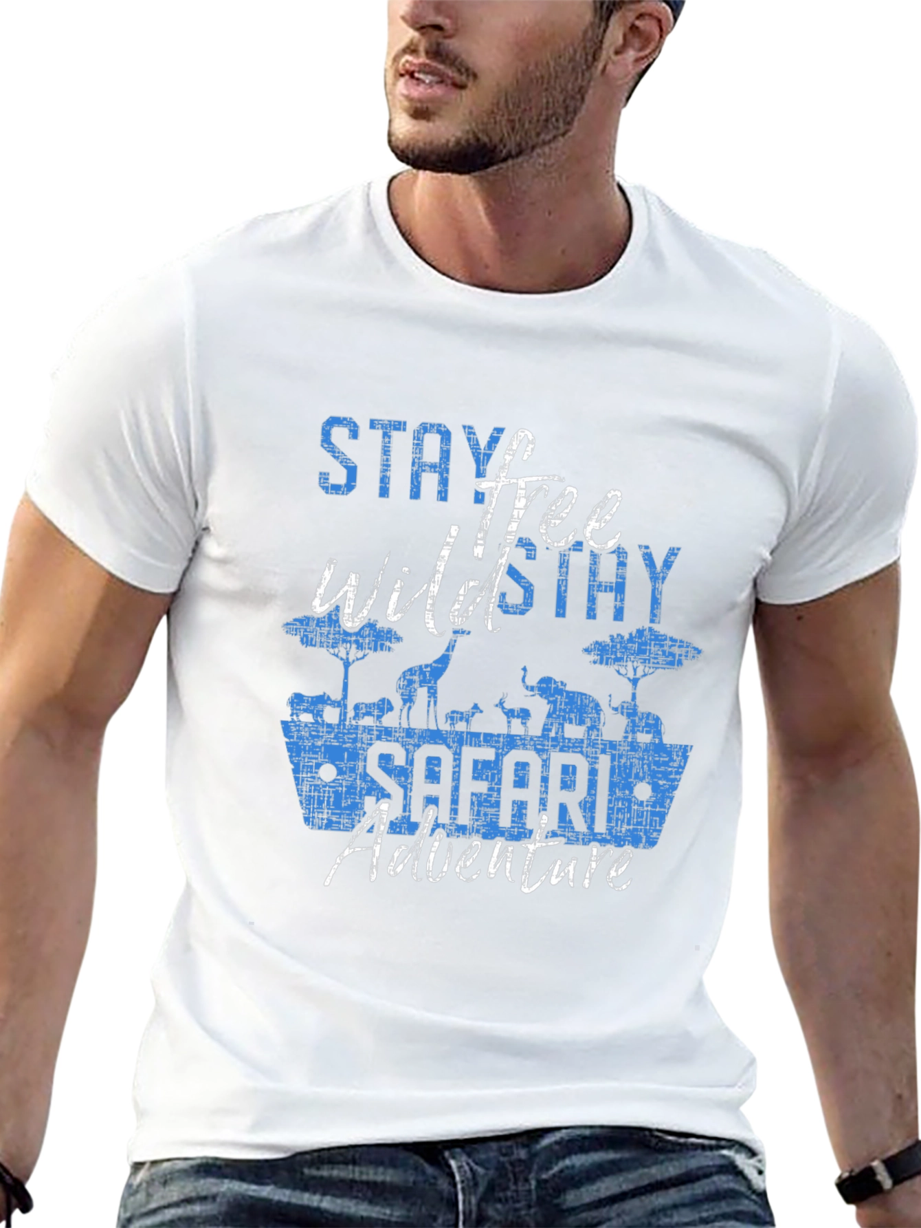 Stay Wild Free Safari Adventure Graphic Tee