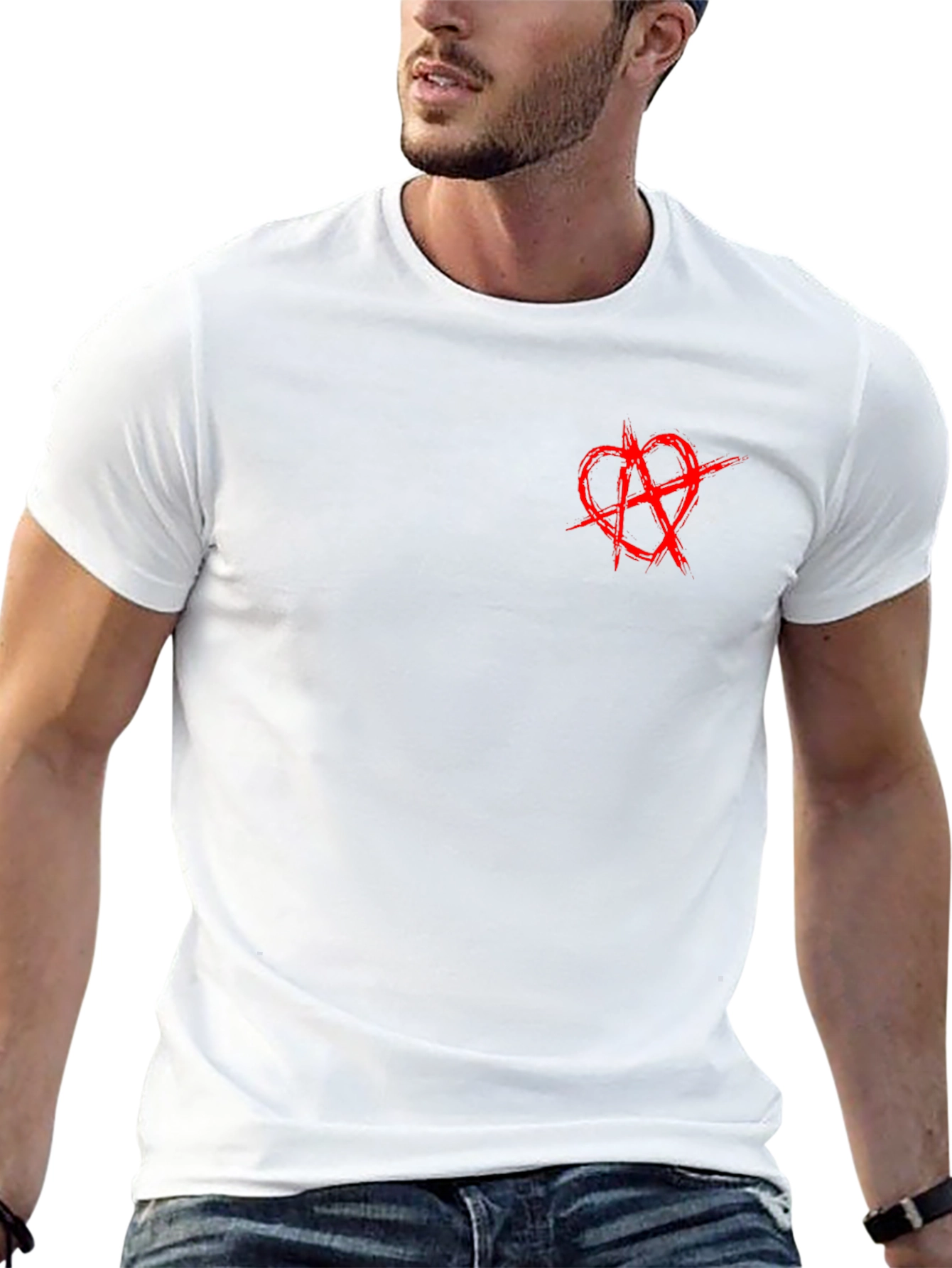 Anarchy Heart Symbol Black T-Shirt