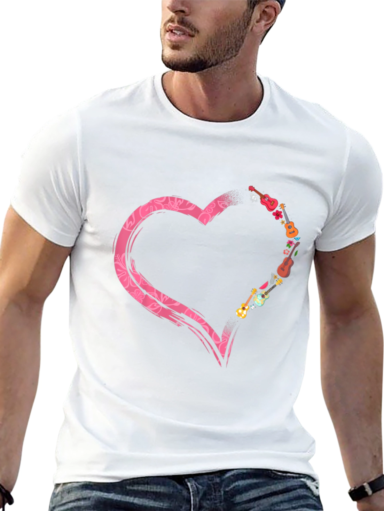 Musical Heart Graphic Tee - Black
