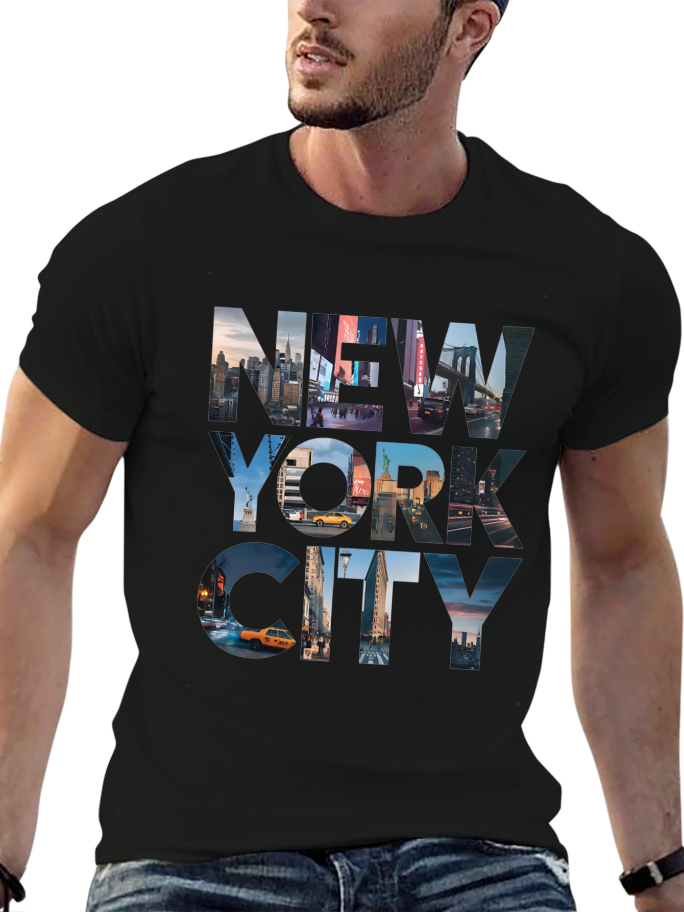 New York City Skyline Black T-Shirt