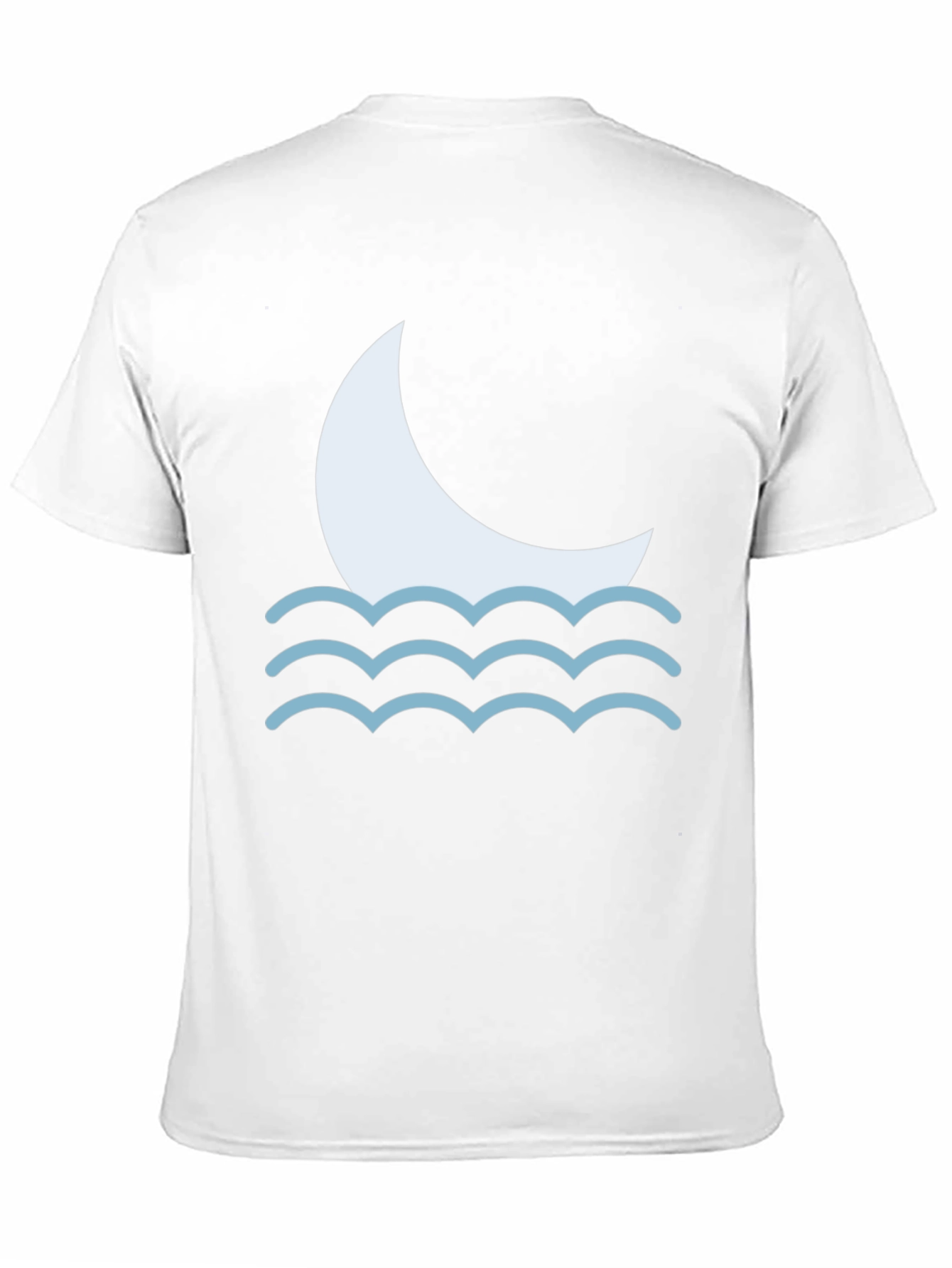 Moon Wave Graphic Tee - Black Cotton T-Shirt