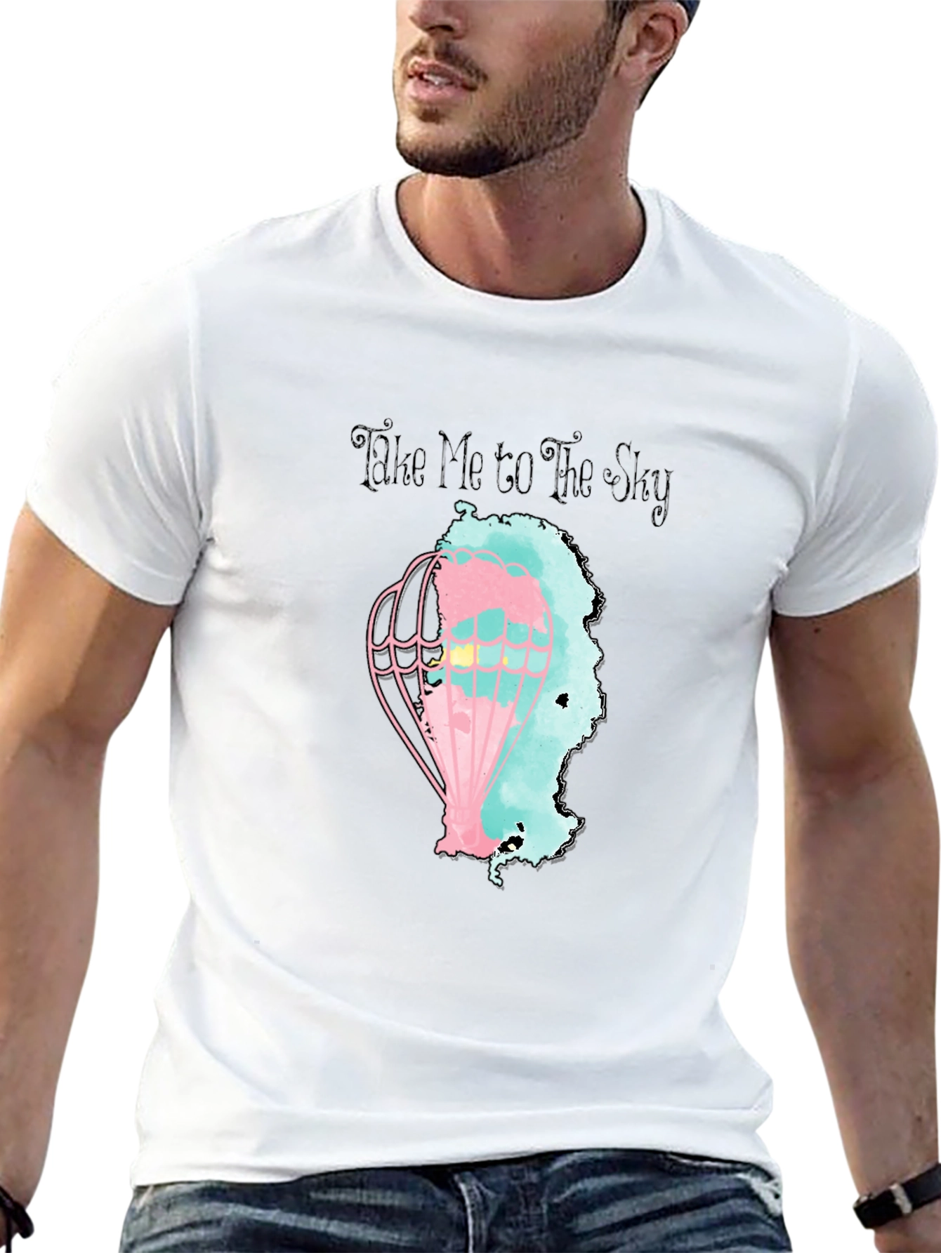 Take Me To The Sky Black Graphic Tee