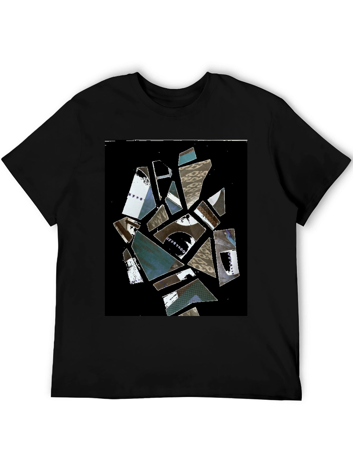 Abstract Shard Graphic Black T-Shirt