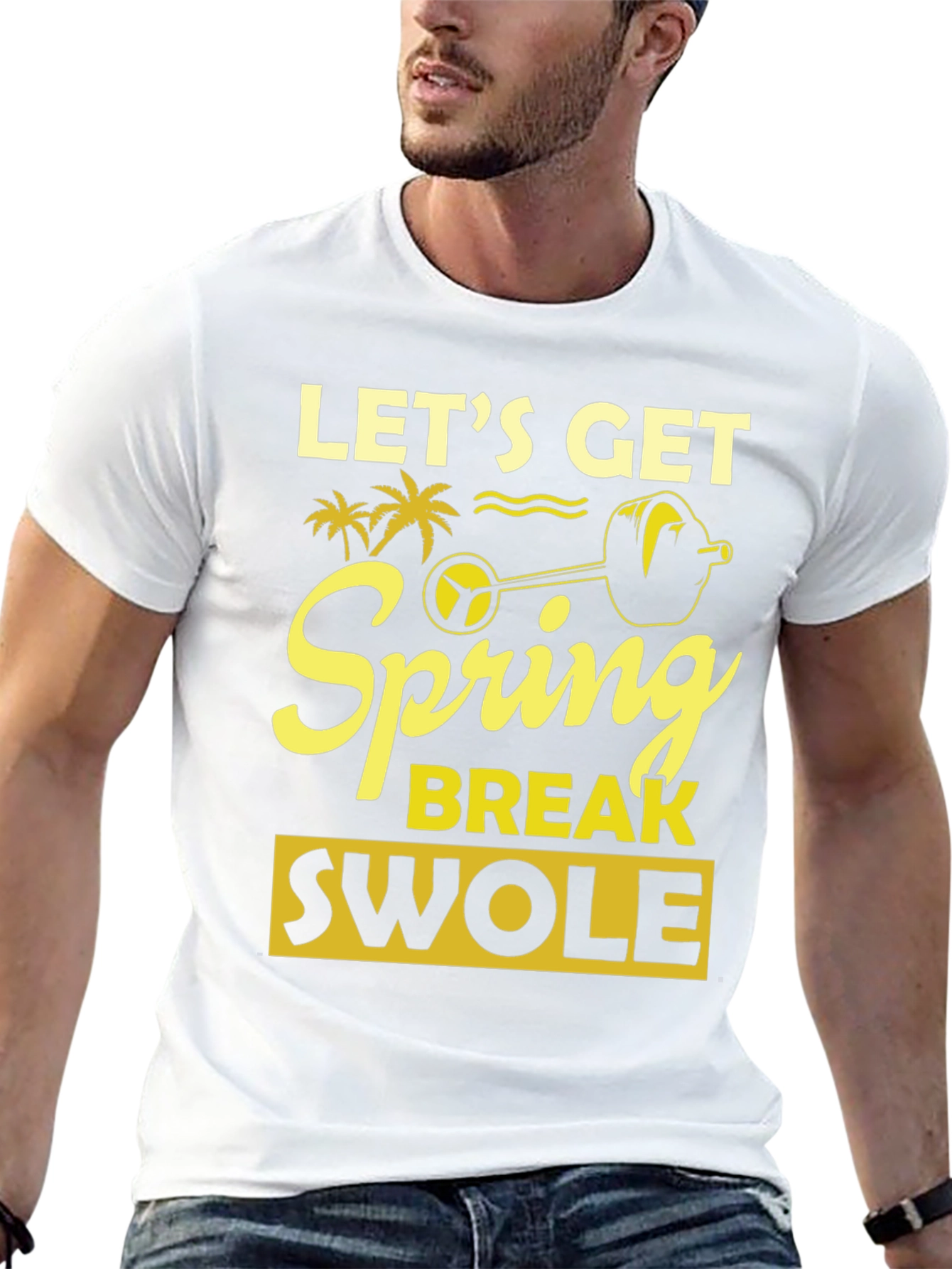 Lets Get Spring Break Swole Black T-Shirt