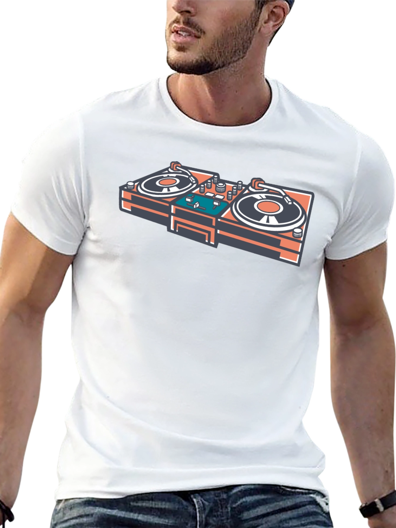 DJ Turntable Graphic T-Shirt - Music Lovers Tee