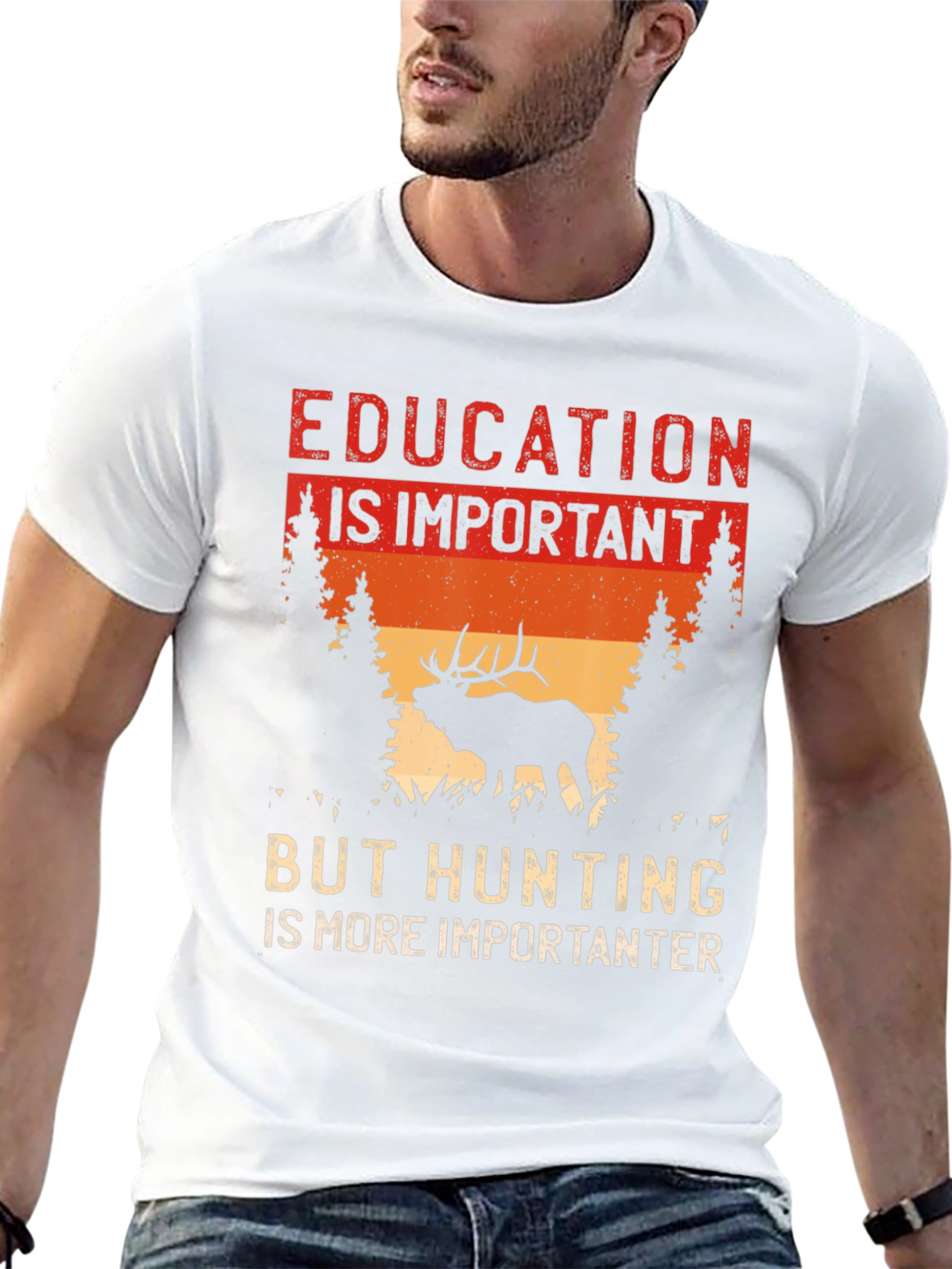 Education vs Hunting T-Shirt