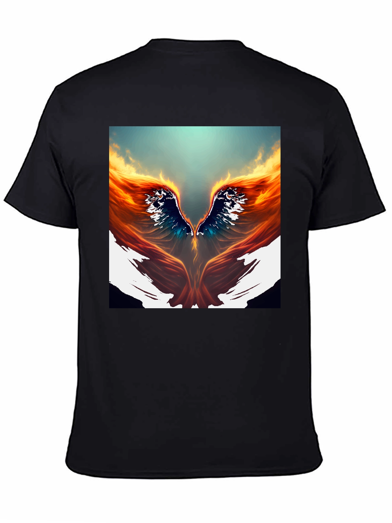 Fiery Wings Graphic Tee - Phoenix Design