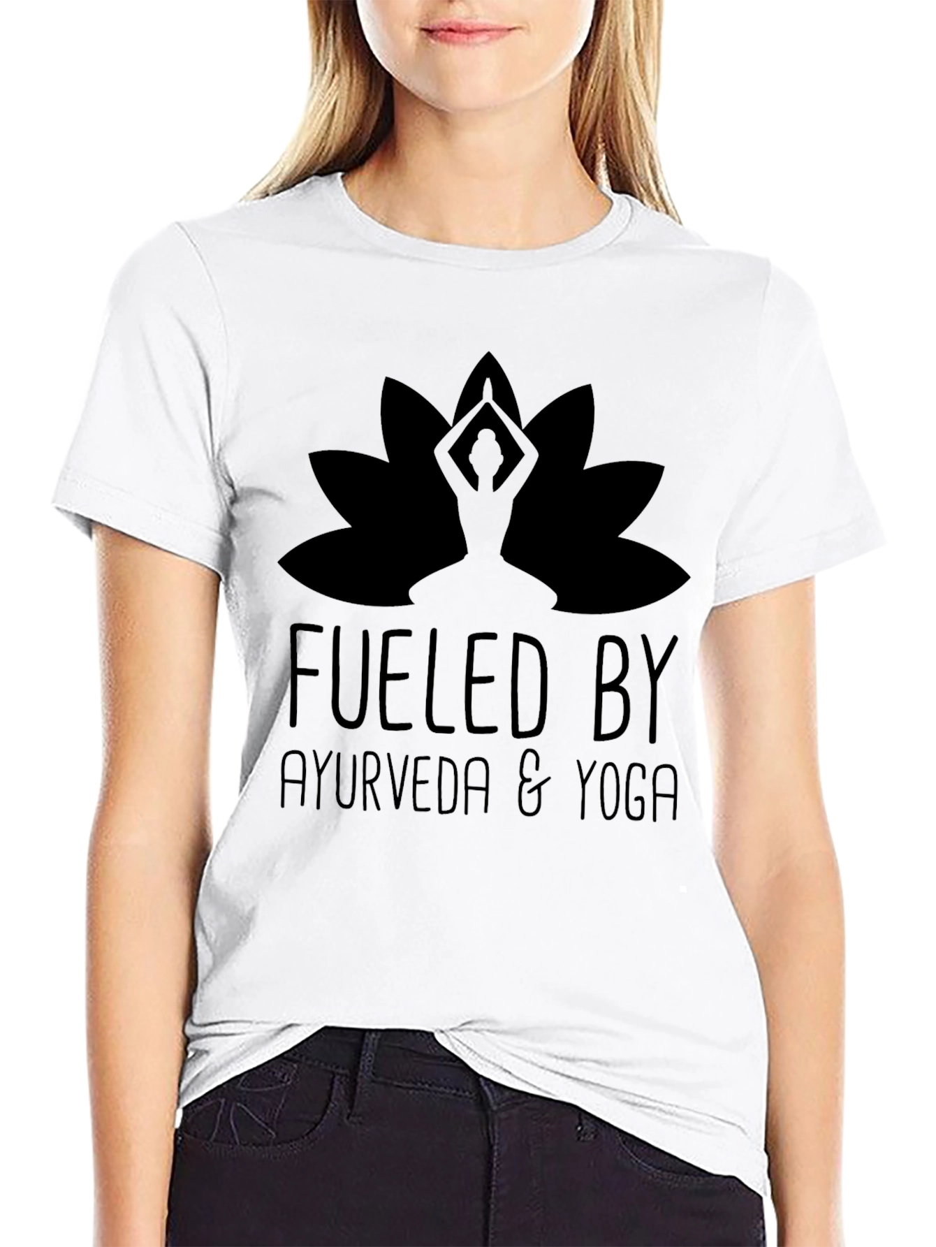 Fueled By Ayurveda & Yoga Black T-Shirt